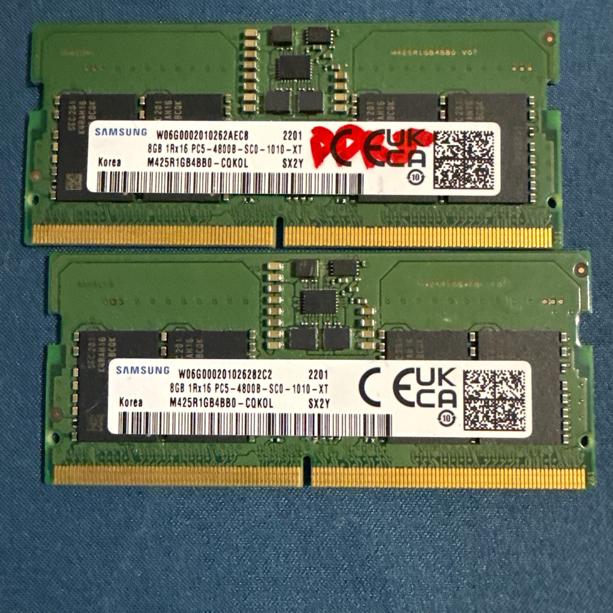 Samsung ddr5 8gb 4800mhz laptop ram