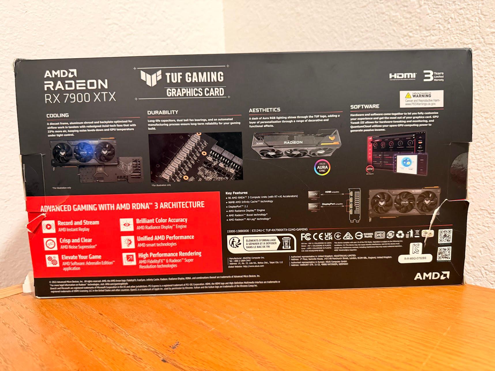 ASUS TUF Gaming Radeon RX 7900 XTX OC Edition