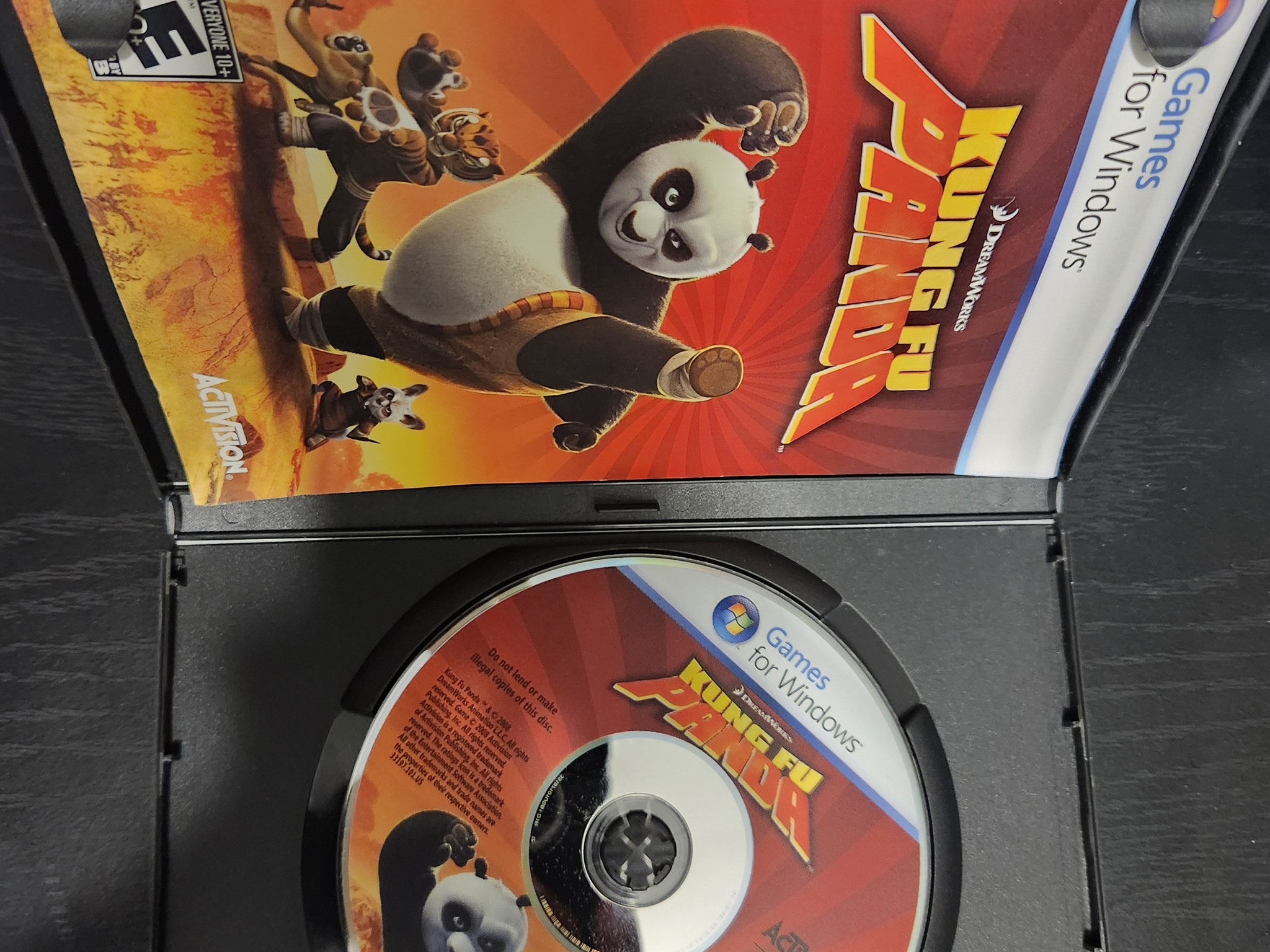 Kung Fu Panda retro game DVD ready to play