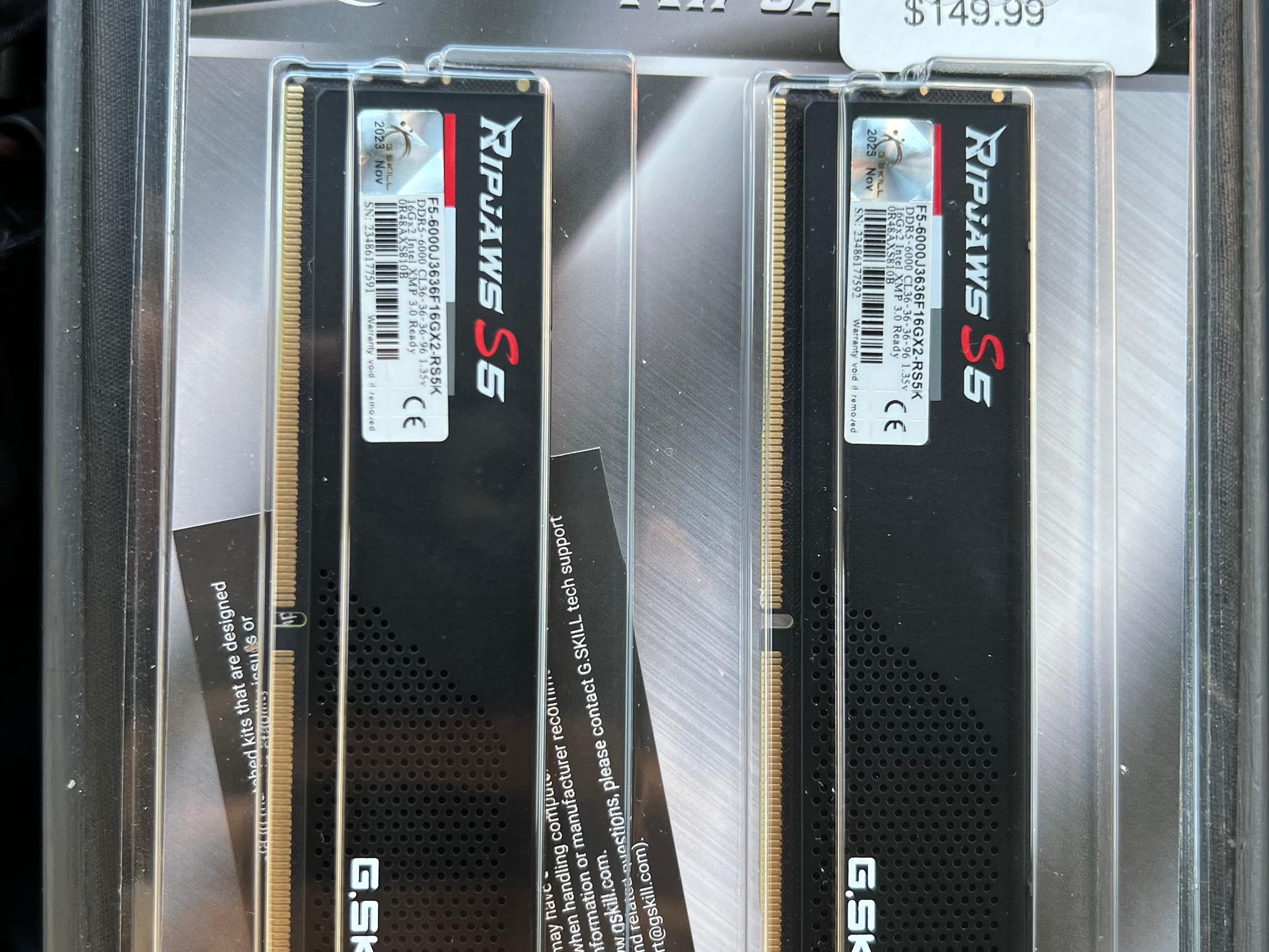 G.Skill Ripjaws S5 Series DDR5 Ram 32GB (2x16)