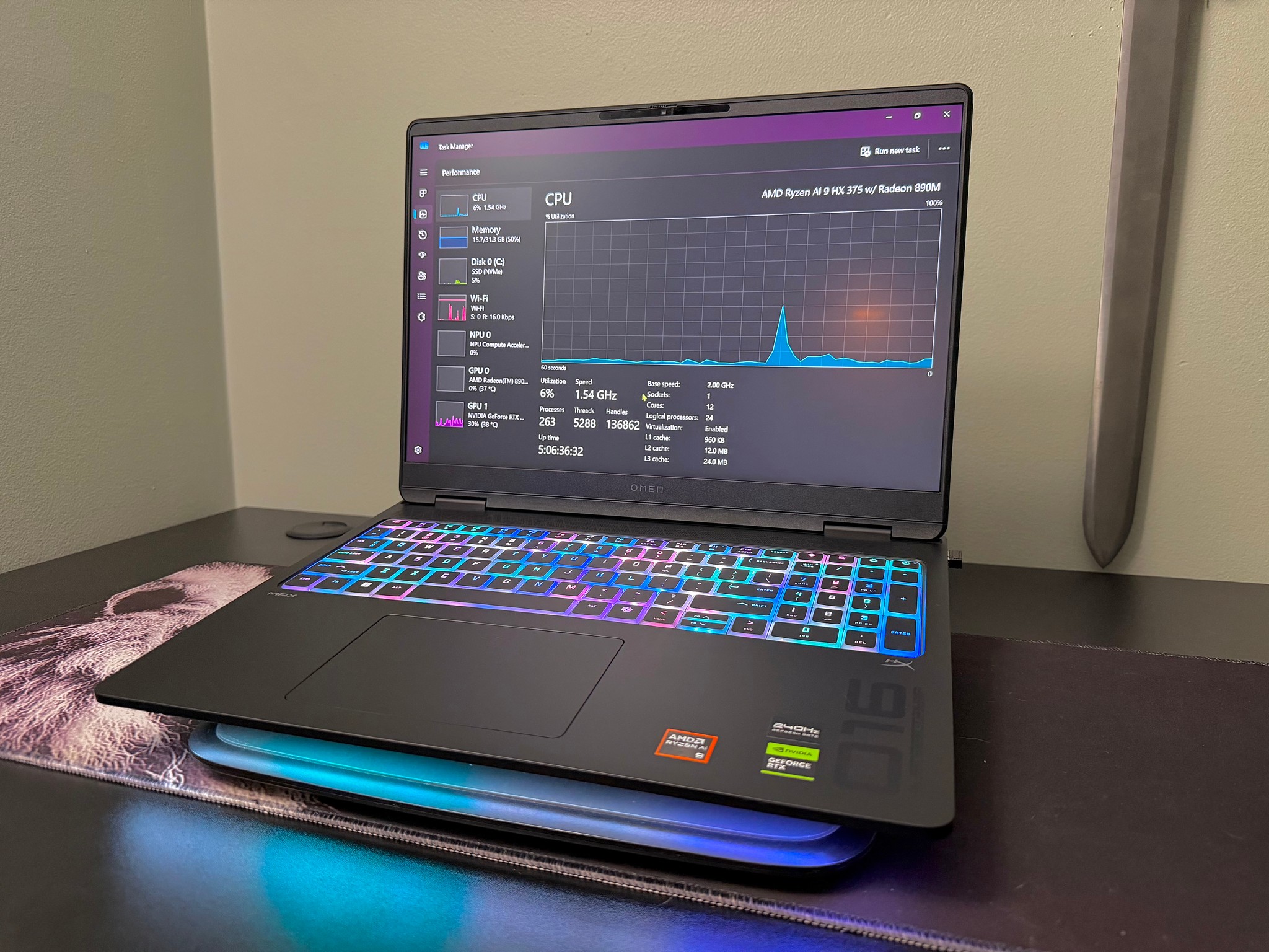 HP OMEN MAX RTX 5080 | Ryzen AI 9 HX 375 | 32GB ram | 1TB M.2 Laptop
