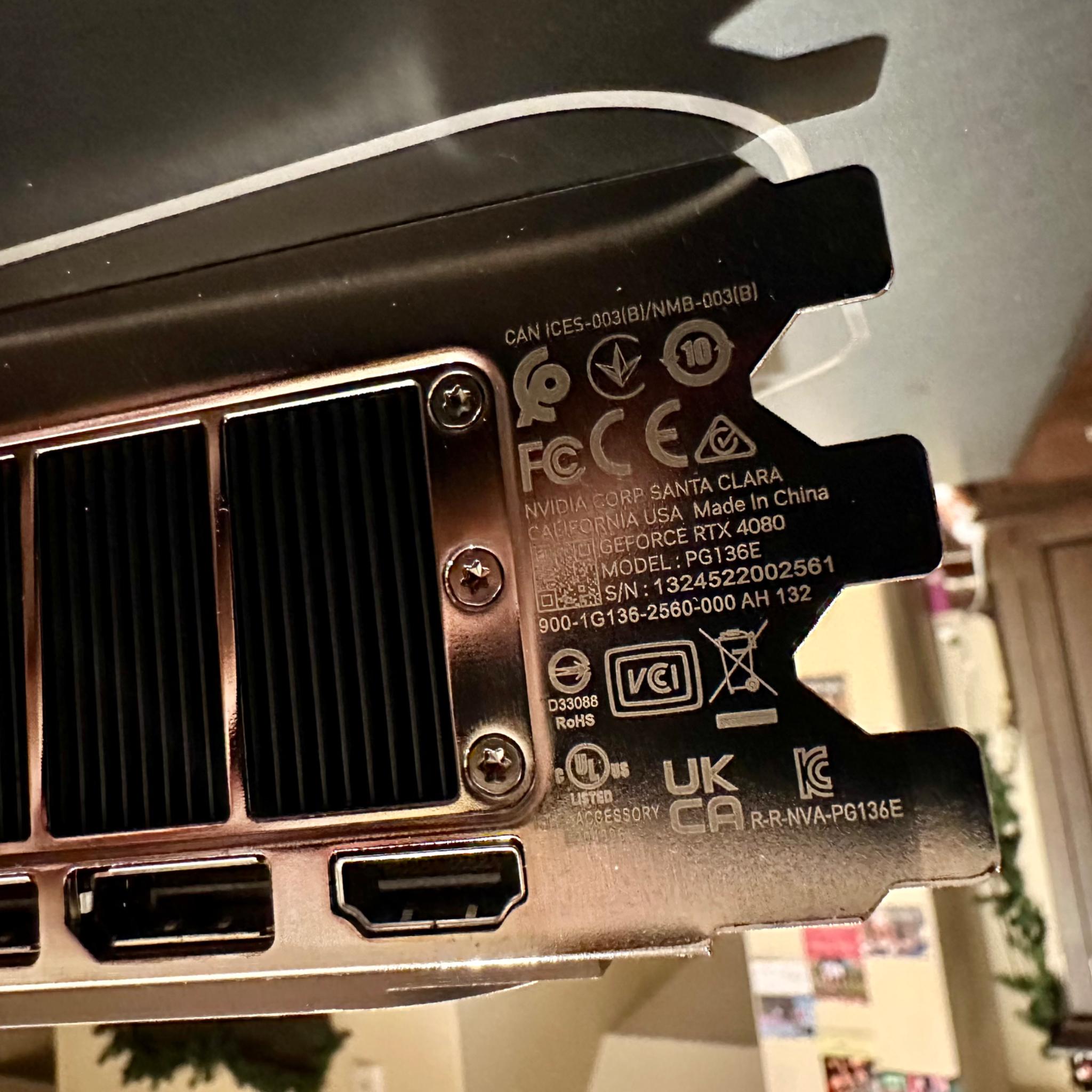 Nvidia RTX 4080 Founders - Excellent Condition