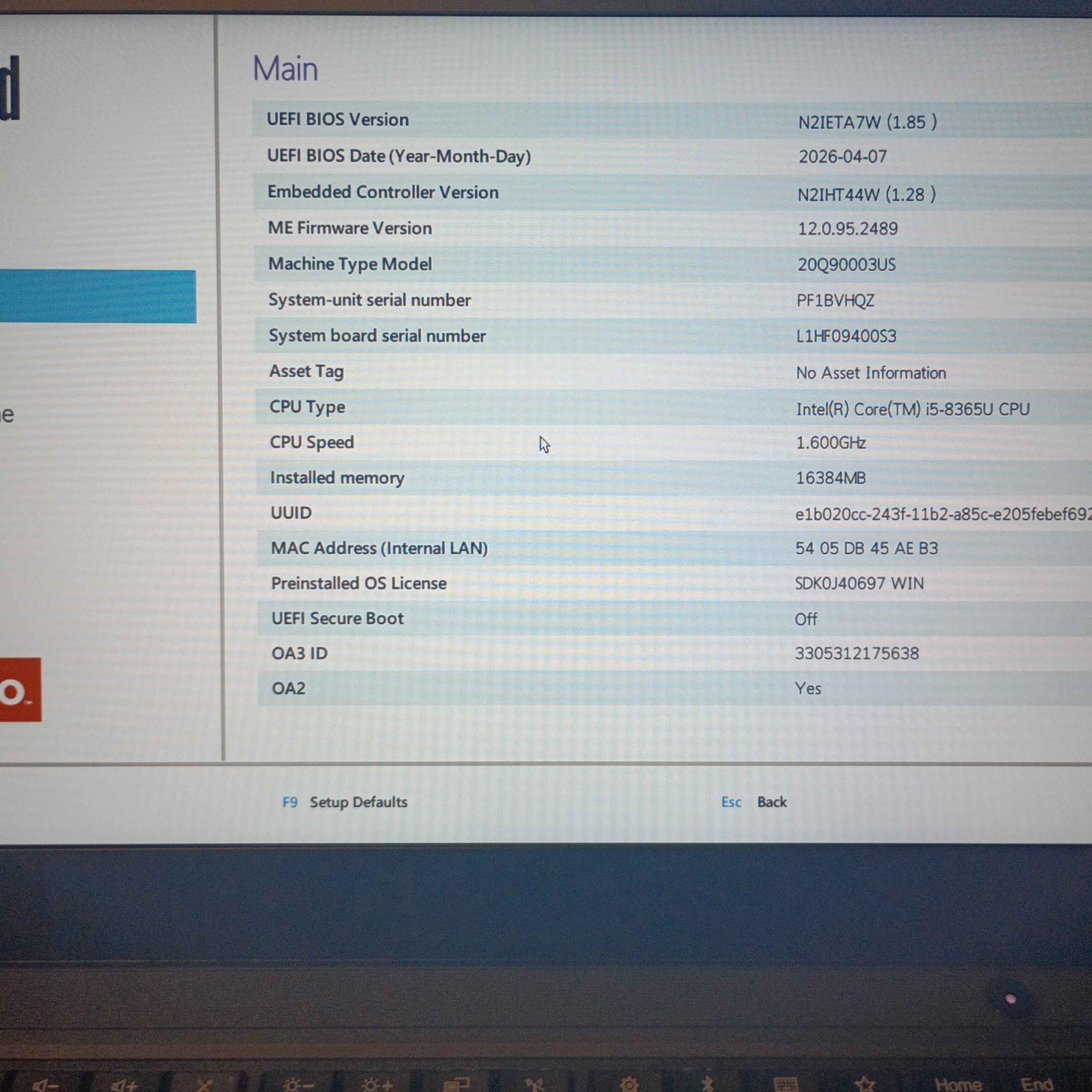 Lenovo Thinkpad T490 (i5-8365U // 16GB DDR4 // 256GB SSD // 1080p) - Linux Mint