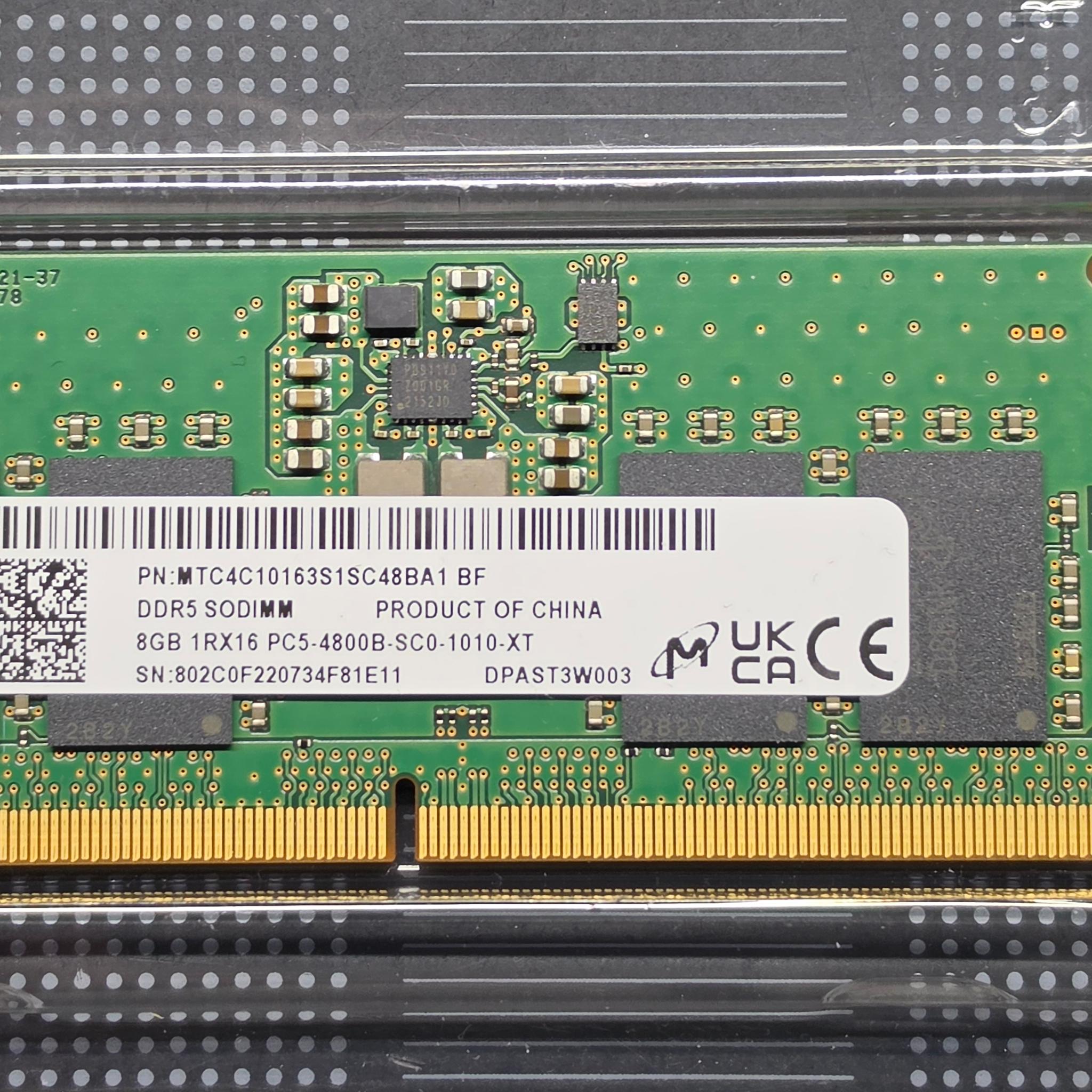 Micron SODIMM 8GB PC5 DDR5-4800