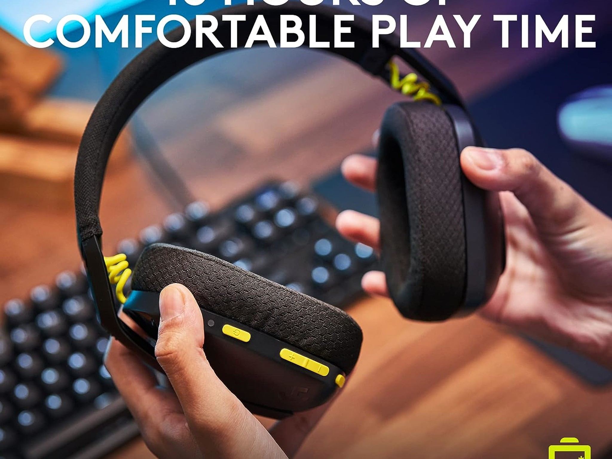 Logitech G435 LIGHTSPEED Wireless Bluetooth Gaming Headset - Black/Yellow - New