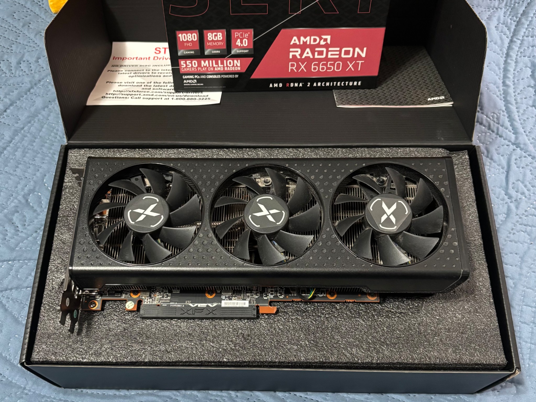 XFX Speedster QICK308 RX 6650 XT 8GB – Great 1080p/1440p Gaming Performance, Used-Good