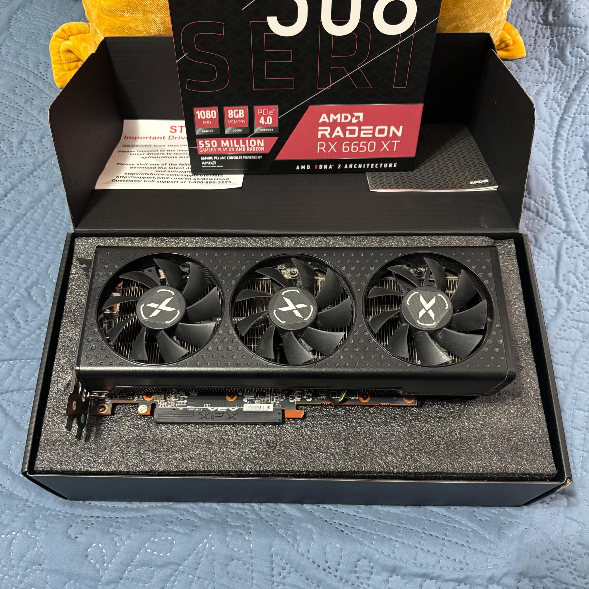 XFX Speedster QICK308 RX 6650 XT 8GB – Great 1080p/1440p Gaming Performance, Used-Good