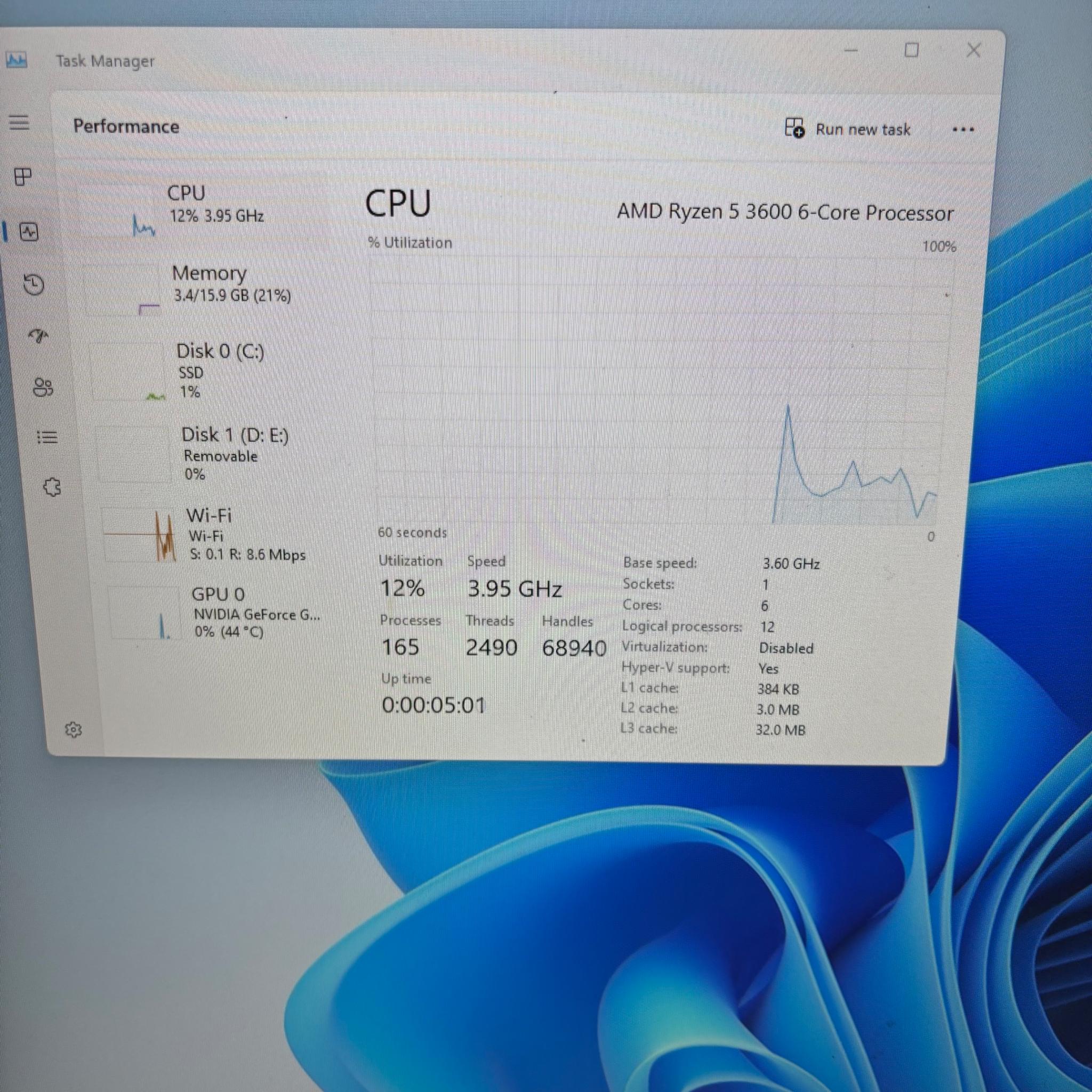 AMD Gaming PC - Ryzen 5 3600 16gb 1 TB NVMe 1650 Super Win 11 WIFI