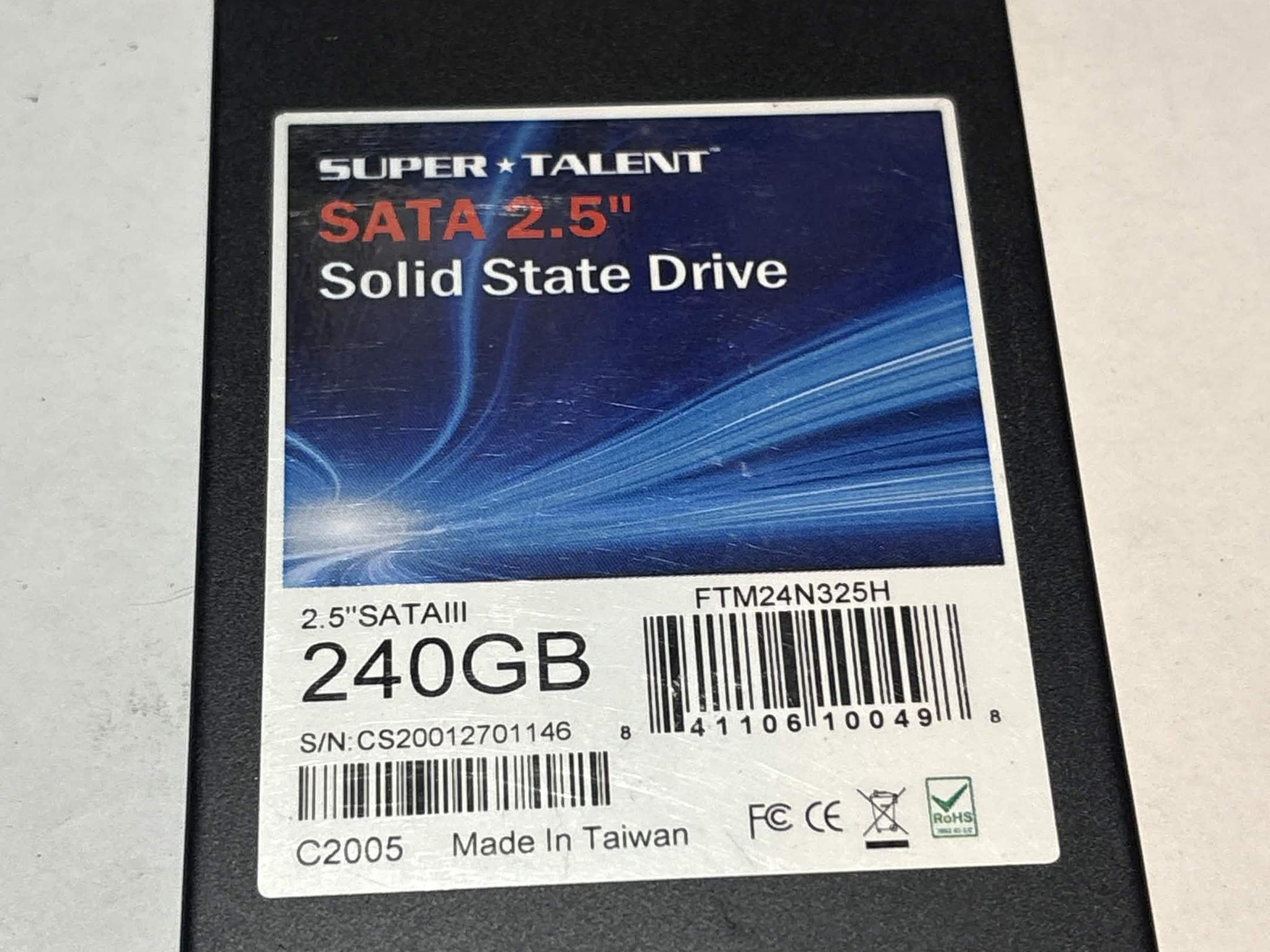 Super Talent 240GB SATA SSD | Tested & Functional