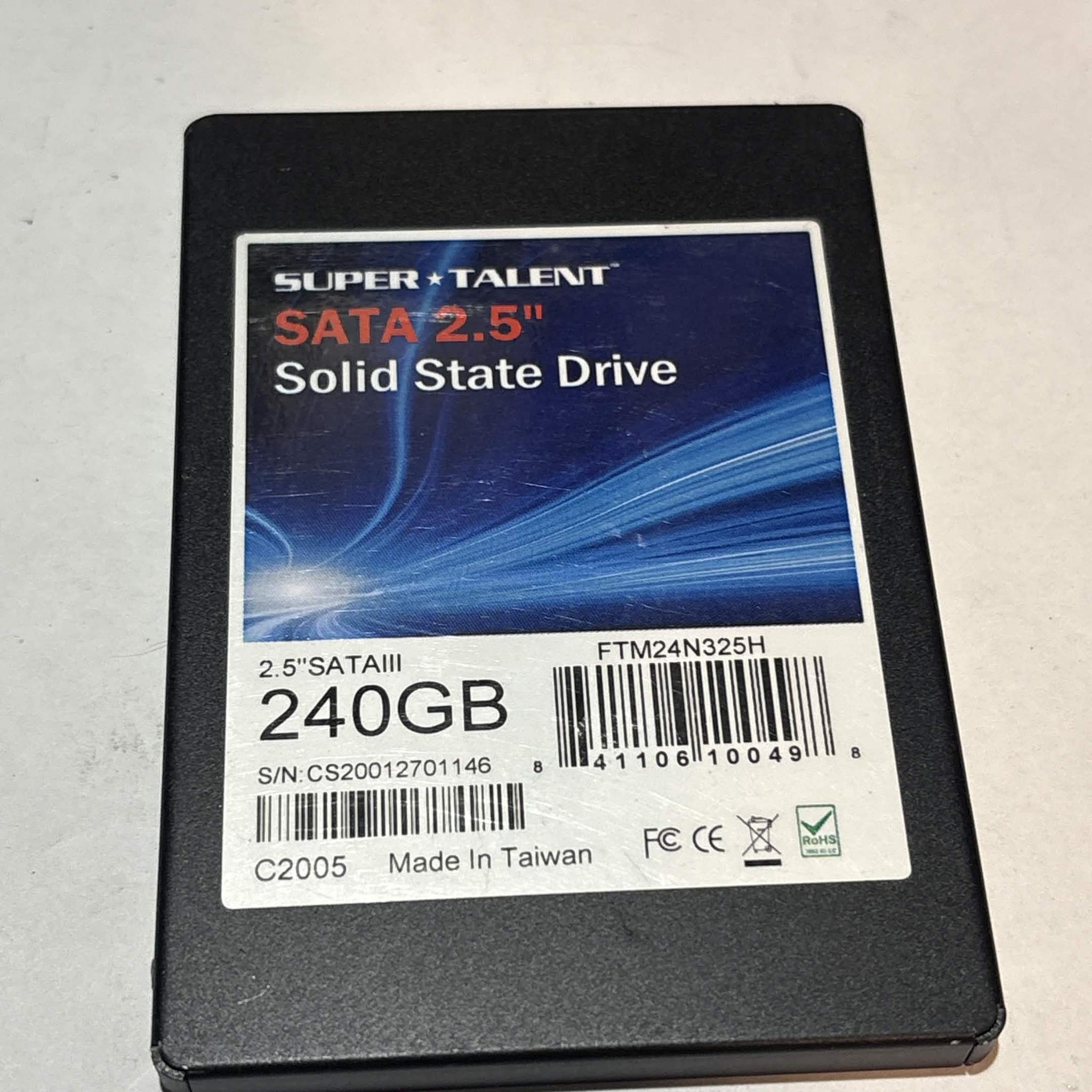 Super Talent 240GB SATA SSD | Tested & Functional