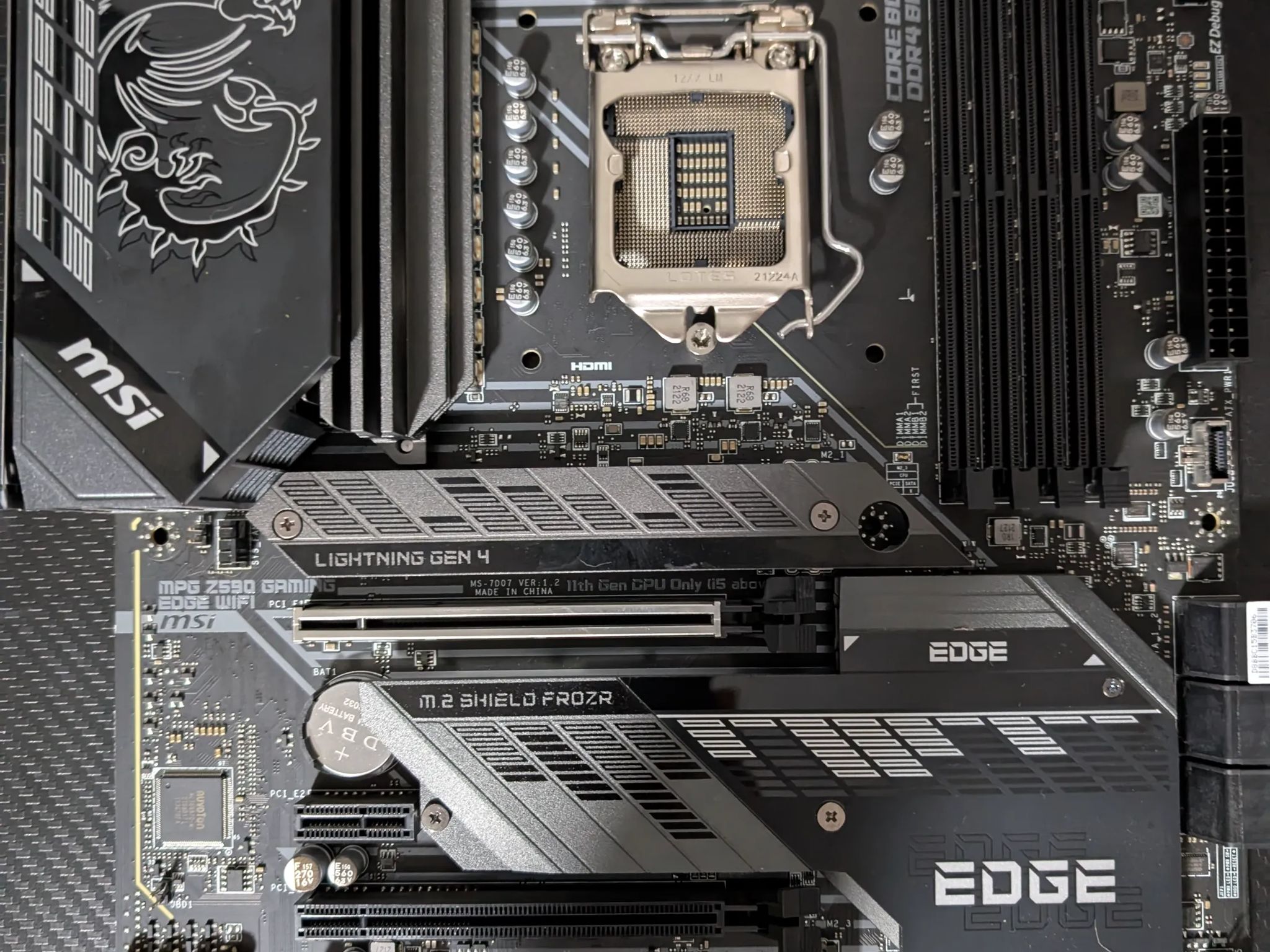 MSI MPG Z590M GAMING EDGE WIFI Motherboard Intel Z590 DDR4 LGA 1200 Micro ATX