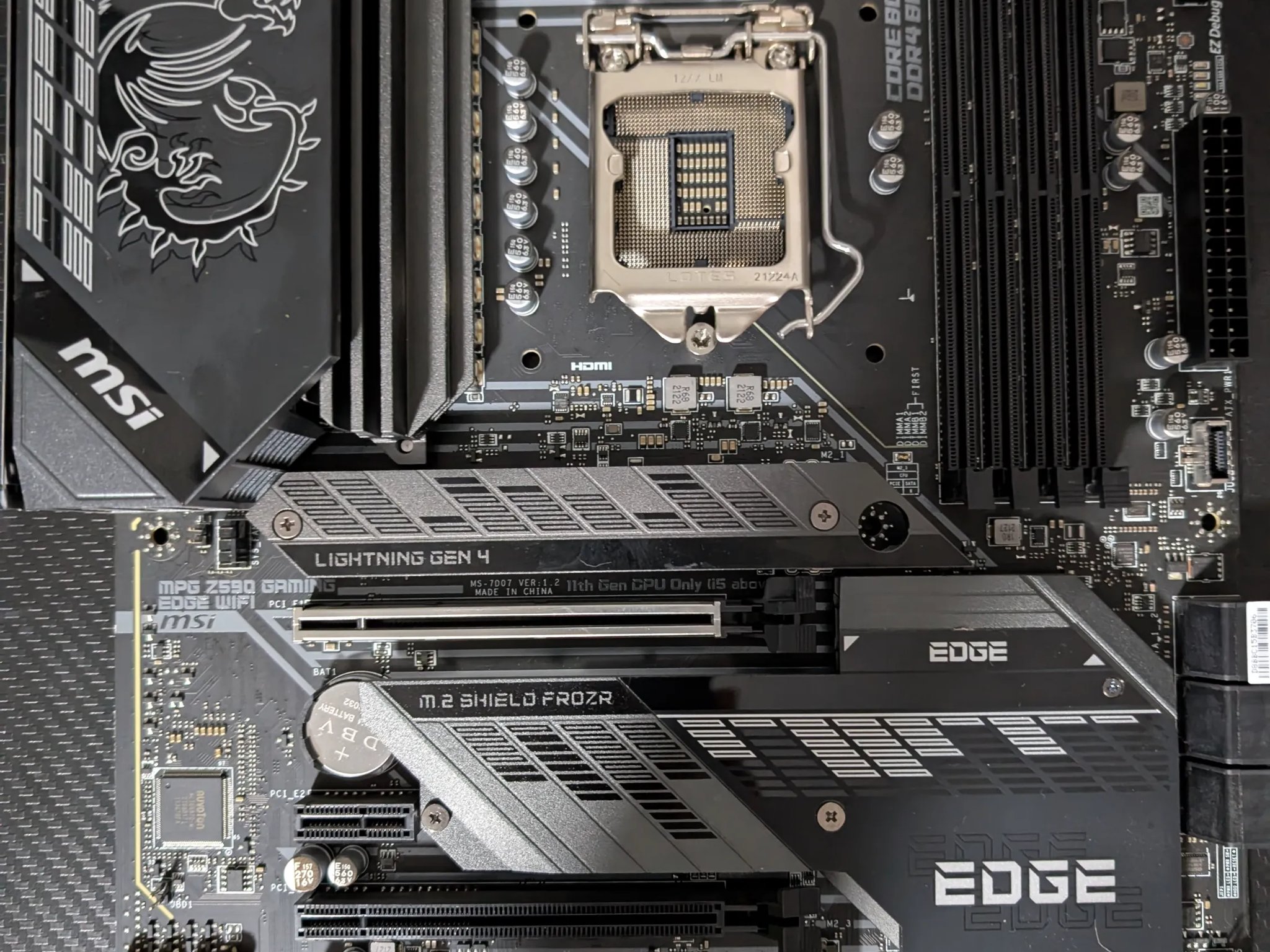 MSI MPG Z590M GAMING EDGE WIFI Motherboard Intel Z590 DDR4 LGA 1200 Micro ATX