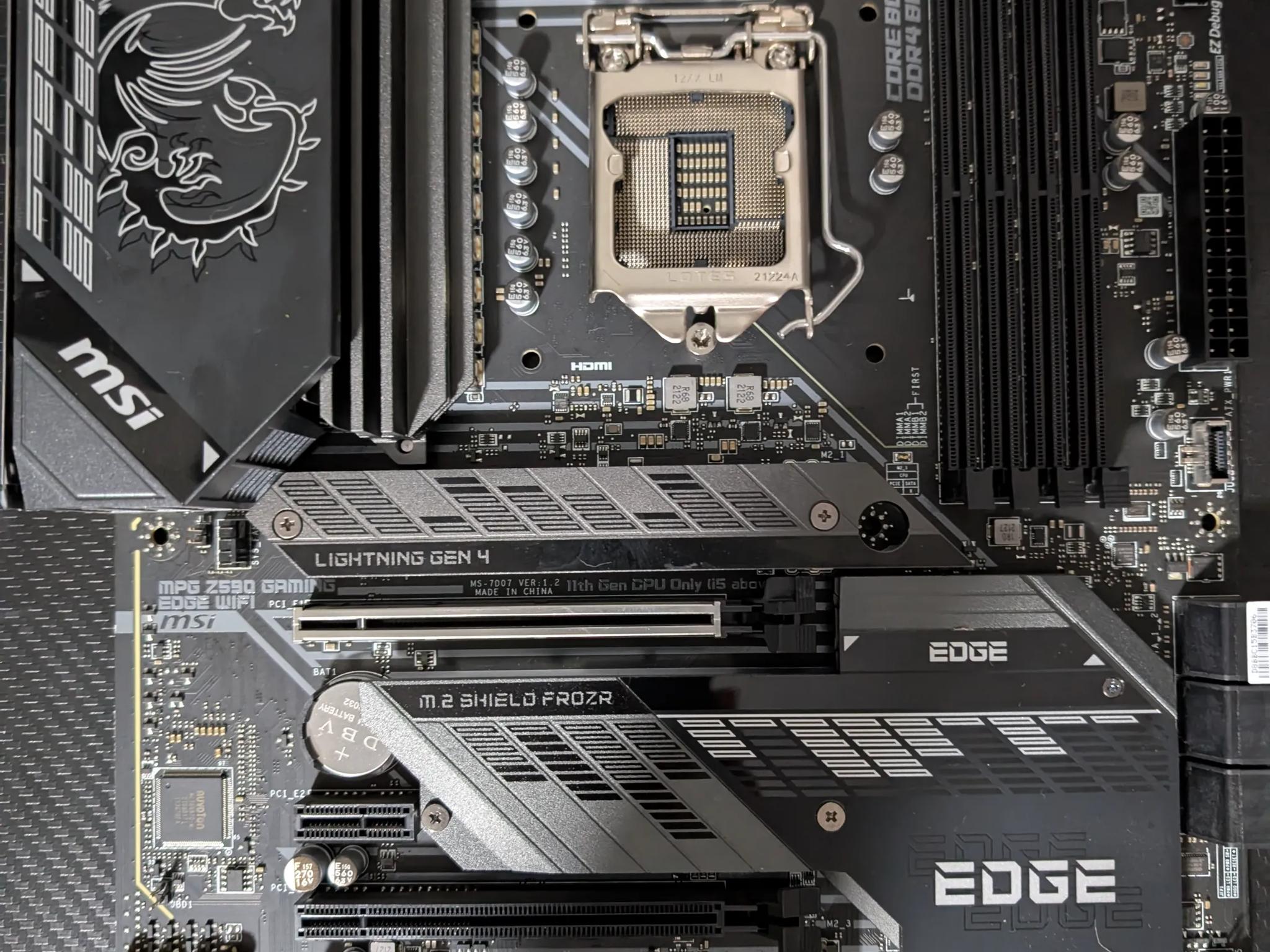 MSI MPG Z590M GAMING EDGE WIFI Motherboard Intel Z590 DDR4 LGA 1200 Micro ATX