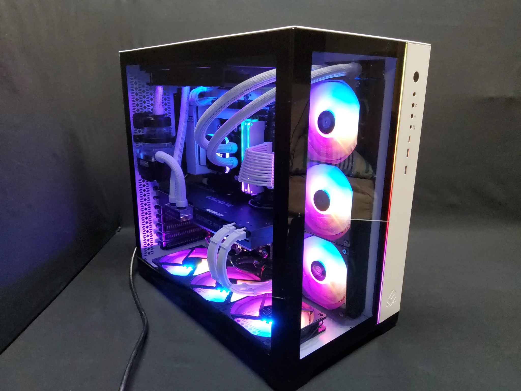 🌊WATERFORCE🌊3080 32GB RYZEN 7 5700X3D 3YR WARRANTY FULL LIQUID COOLING DUAL CHAMBER PHANTEC CASE