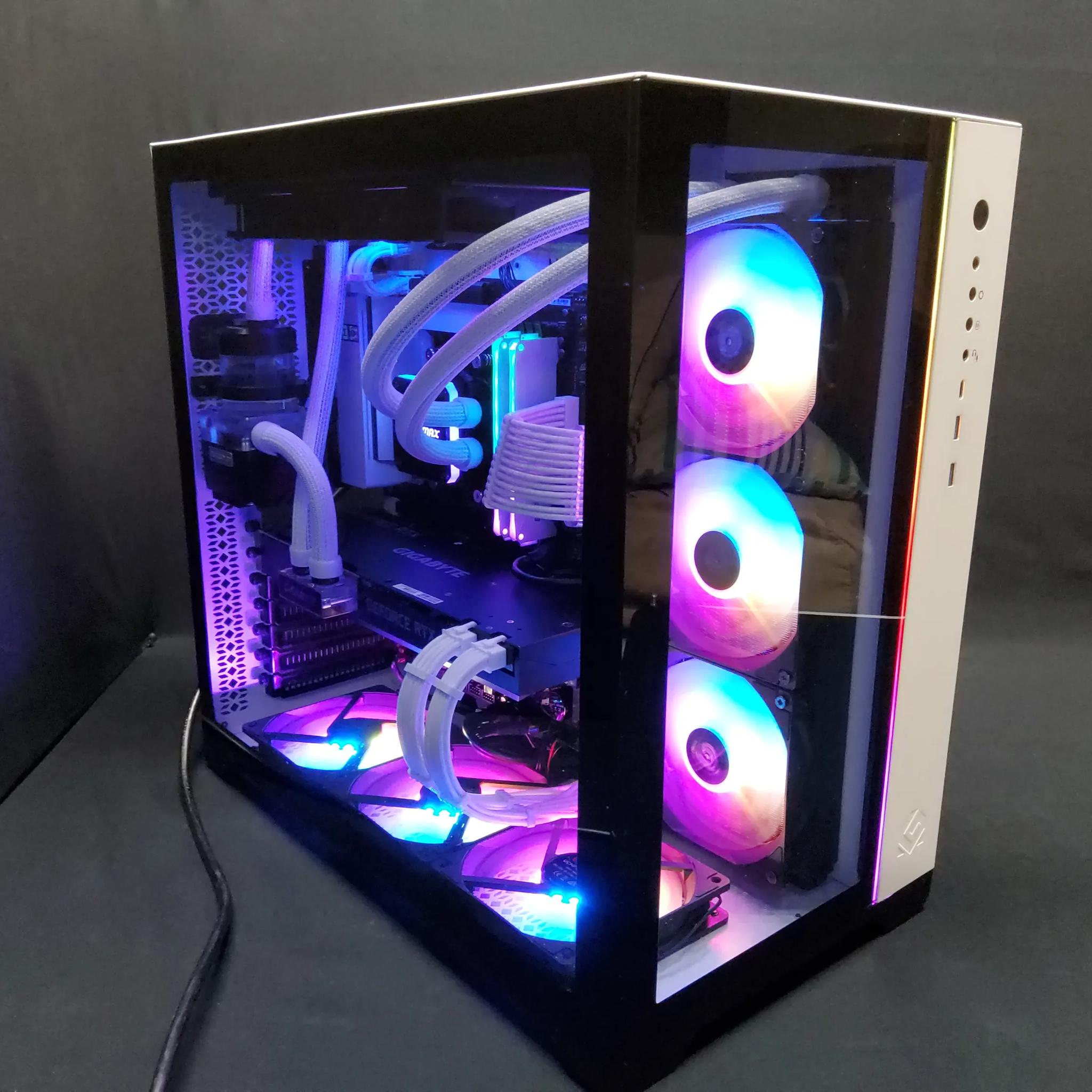 🌊WATERFORCE🌊3080 32GB RYZEN 7 5700X3D 3YR WARRANTY FULL LIQUID COOLING DUAL CHAMBER PHANTEC CASE