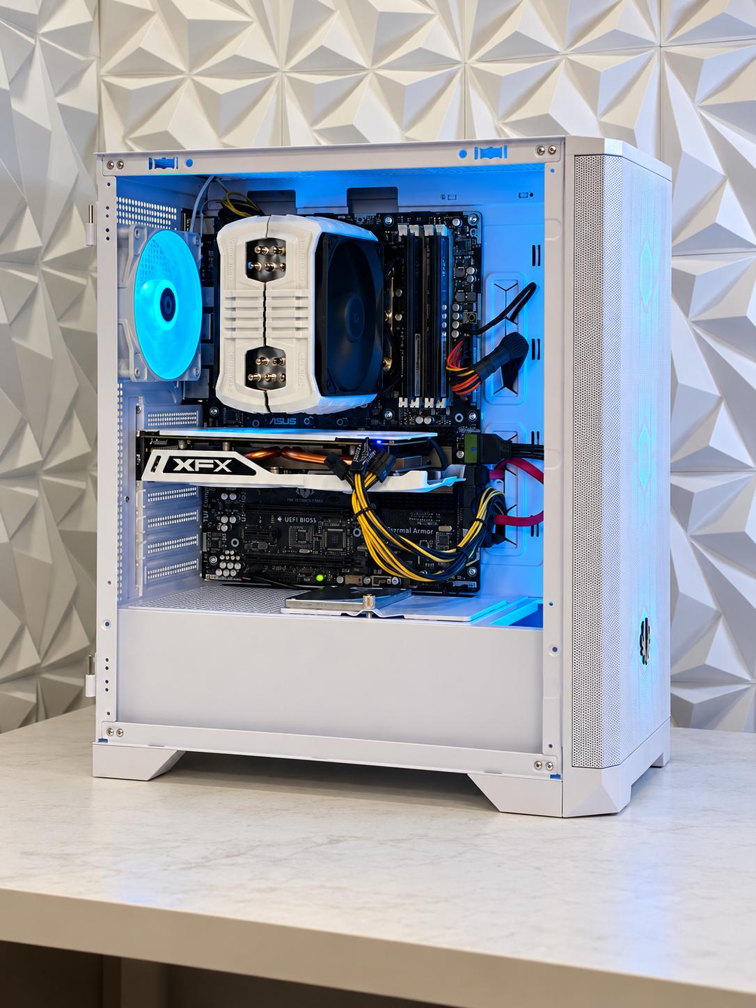 White Custom Gaming PC Build i5