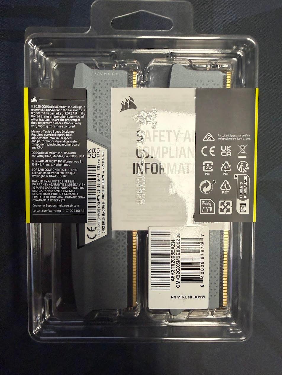 Corsair Vengeance DDR5 RAM - 32GB (16GBx2)