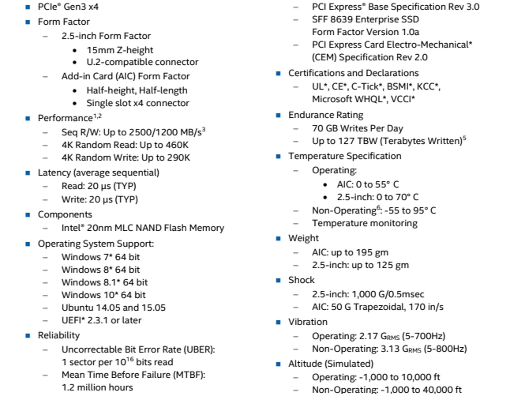 NEW Intel 750 Series Add-In Card - PCIe 3.0 x4 NVMe MLC SSD drive (400GB)
