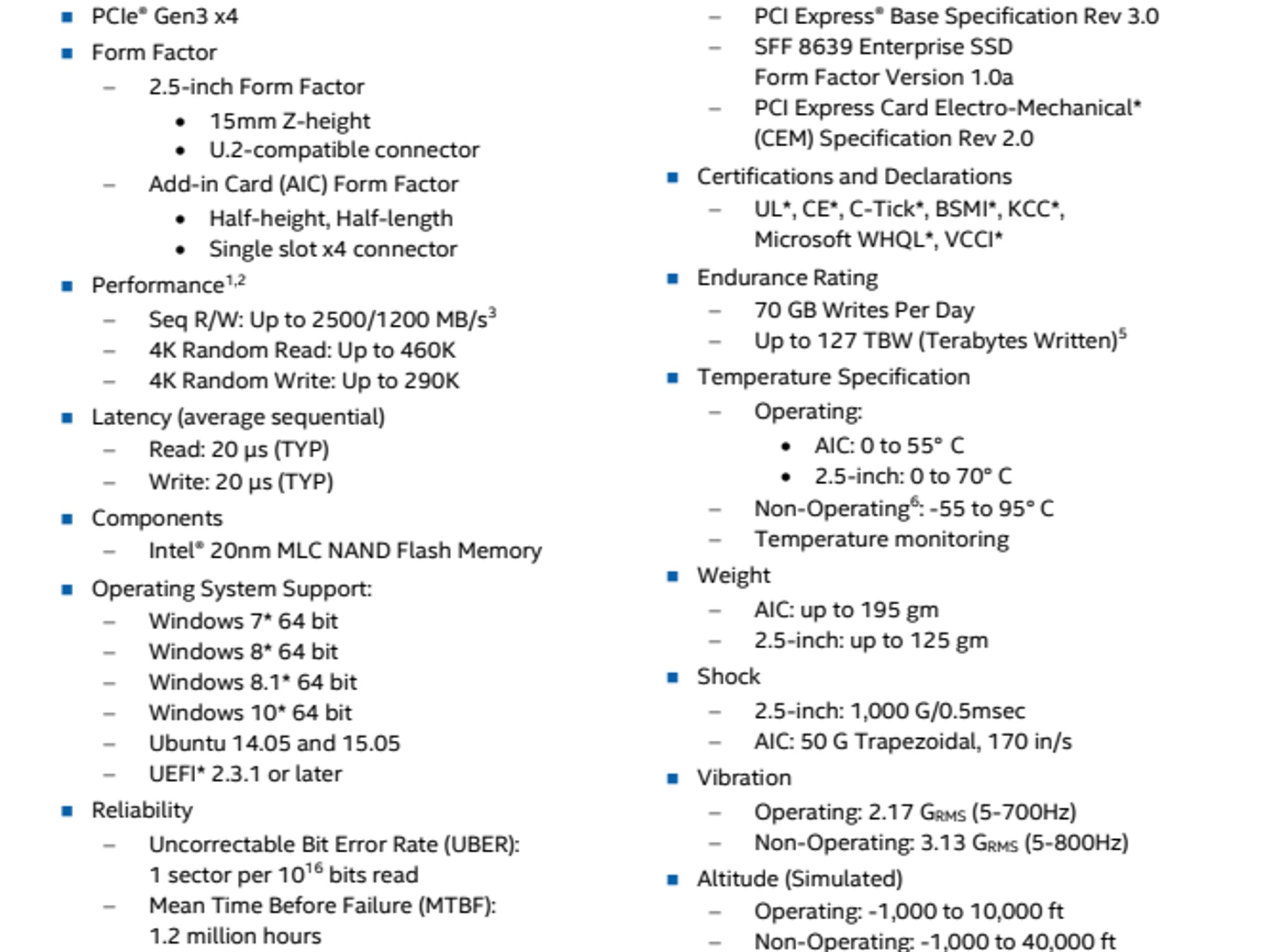 NEW Intel 750 Series Add-In Card - PCIe 3.0 x4 NVMe MLC SSD drive (400GB)