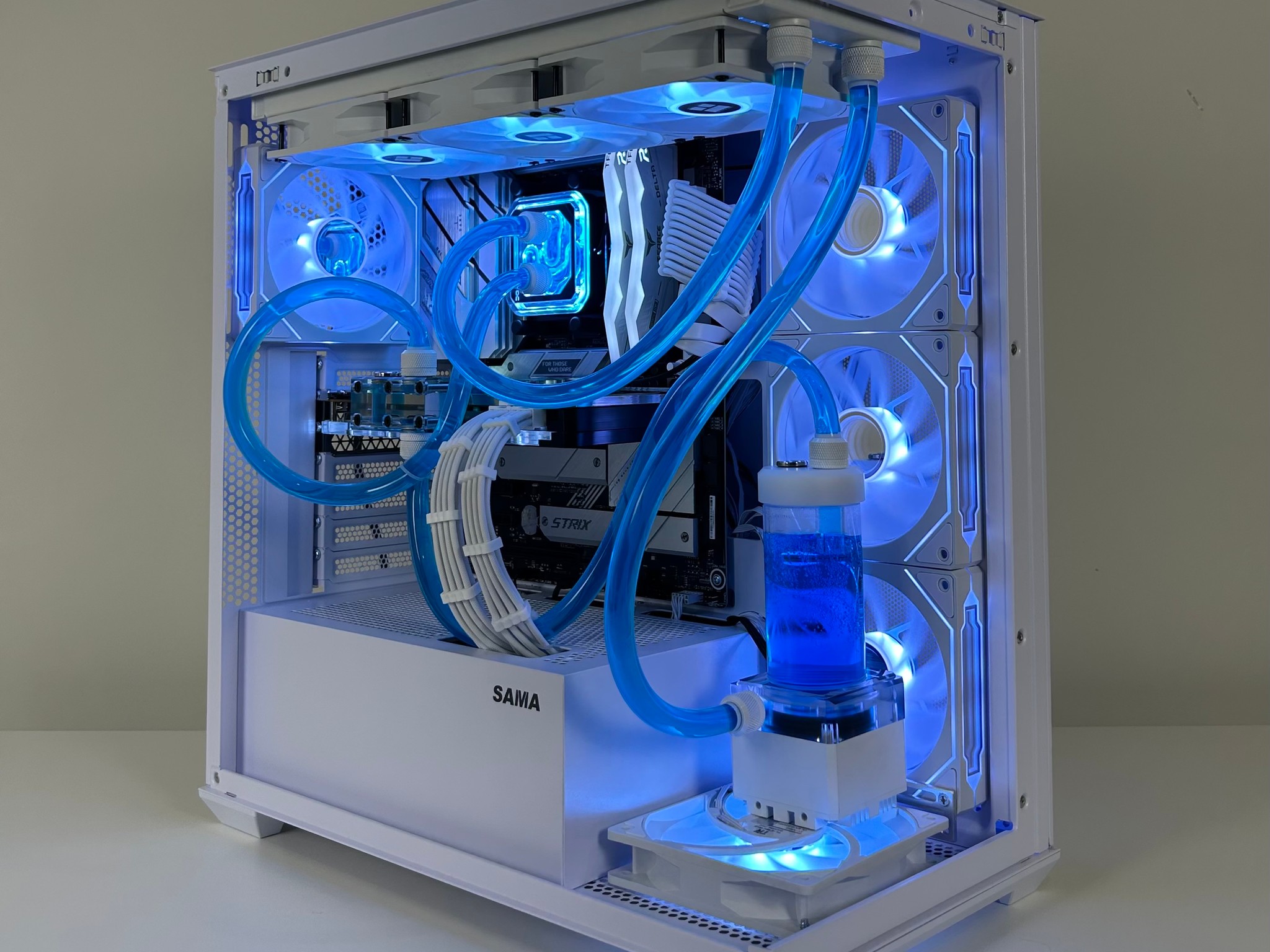 🧊 Custom Water-Cooled Gaming PC 🧊 | Ryzen 7 7700, DDR5 32GB, RTX 3080, 1TB NVME