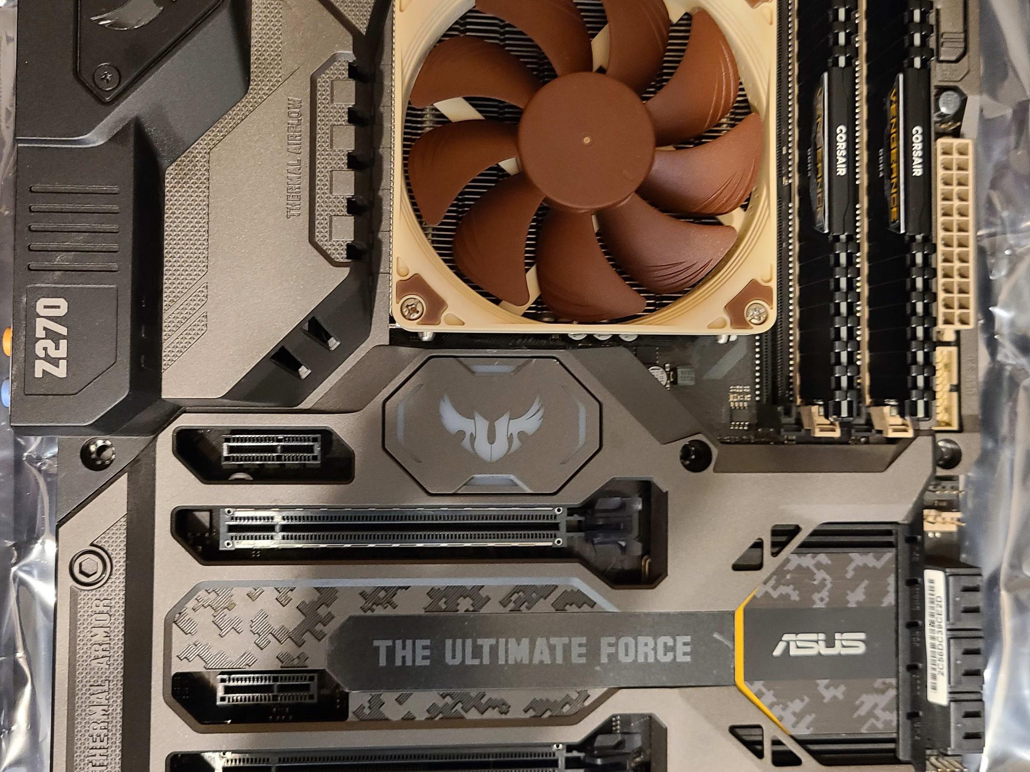 ASUS TUF Z270 MARK 1 motherboard combo loaded with Intel i5 6400-T CPU Noctua Cooler 32GB DDR4 SSD