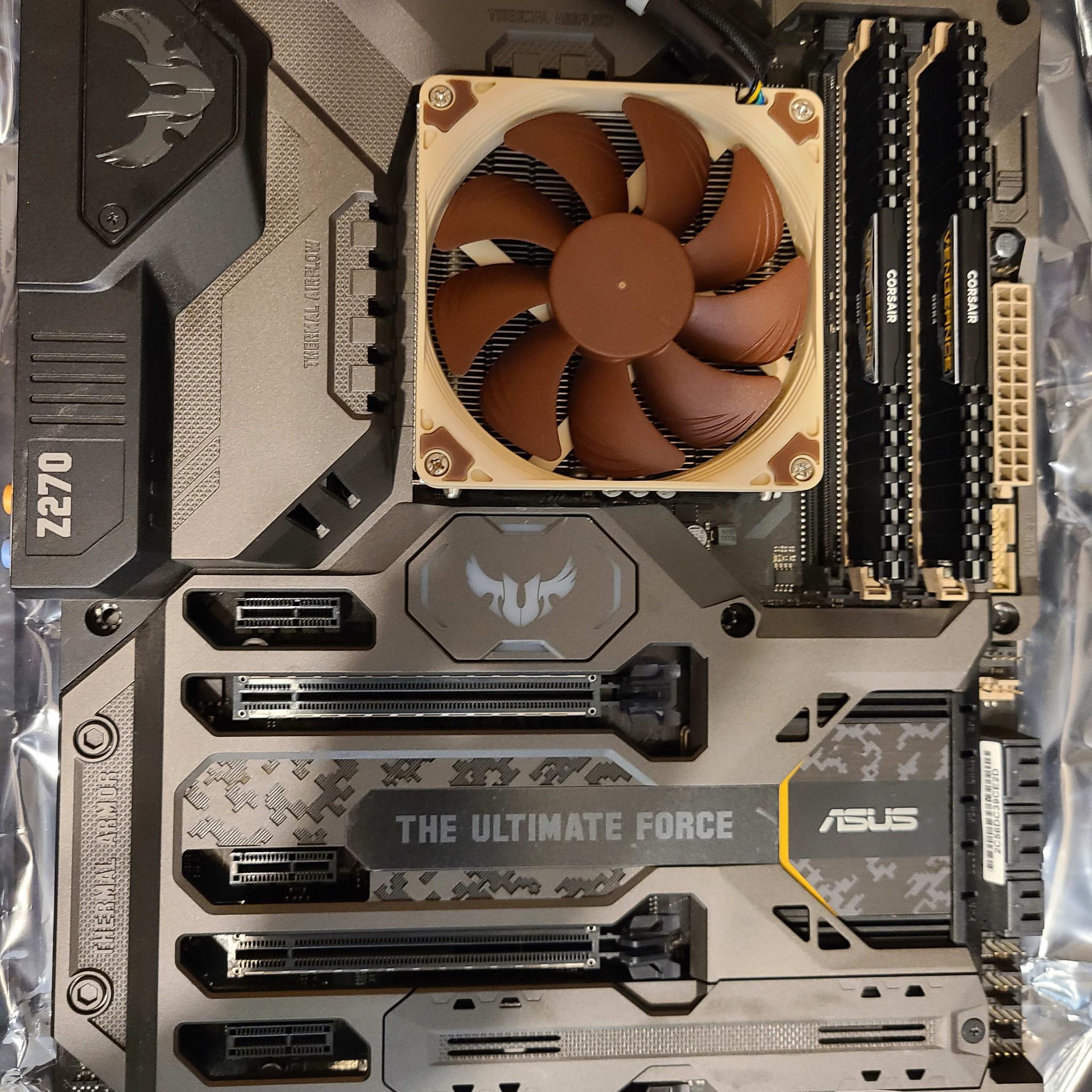 ASUS TUF Z270 MARK 1 motherboard combo loaded with Intel i5 6400-T CPU Noctua Cooler 32GB DDR4 SSD