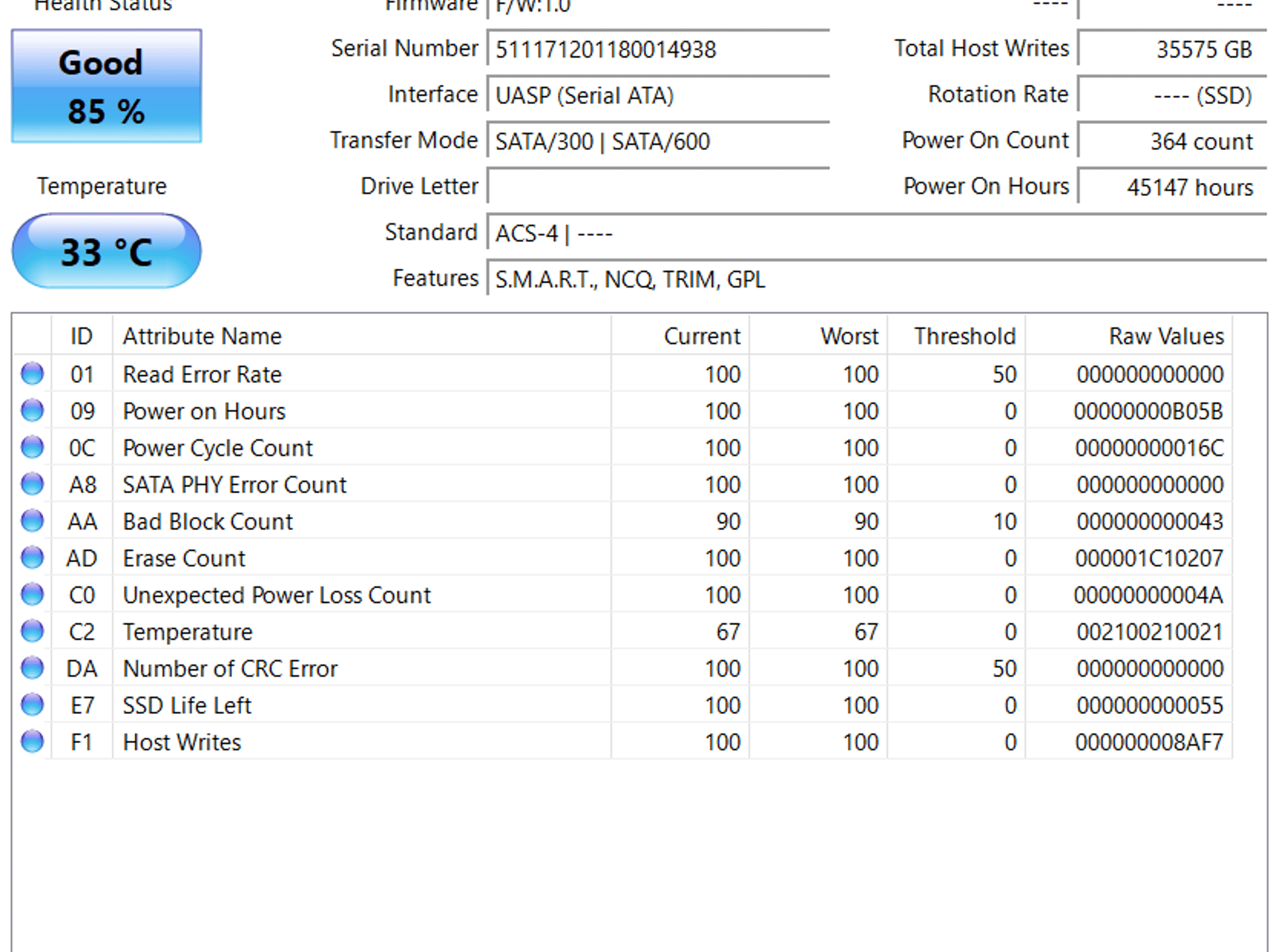 LiteOn 128GB SSD