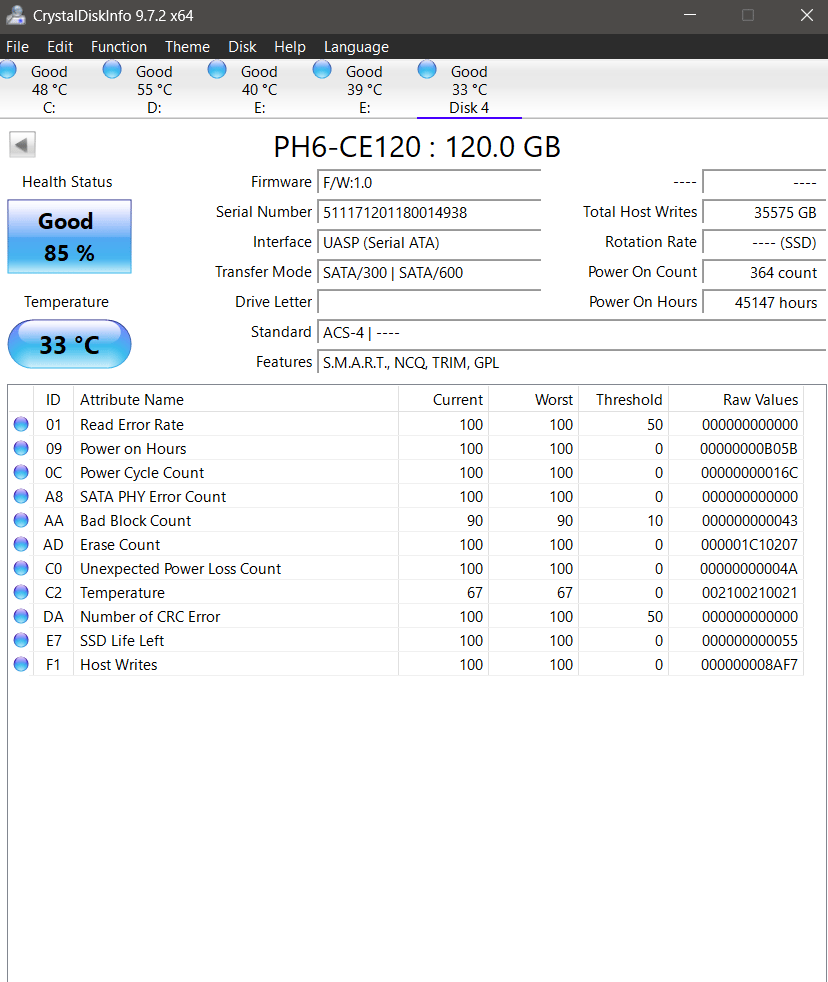 LiteOn 128GB SSD
