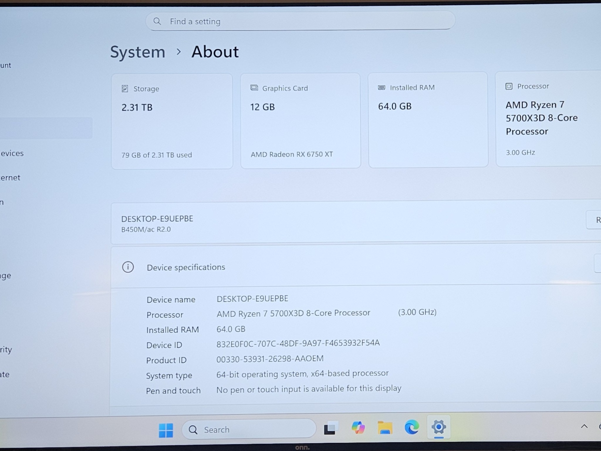 AMD Ryzen 7 5700X3D + RX 6750 XT Blackout 1440p Pure Performance Gaming PC
