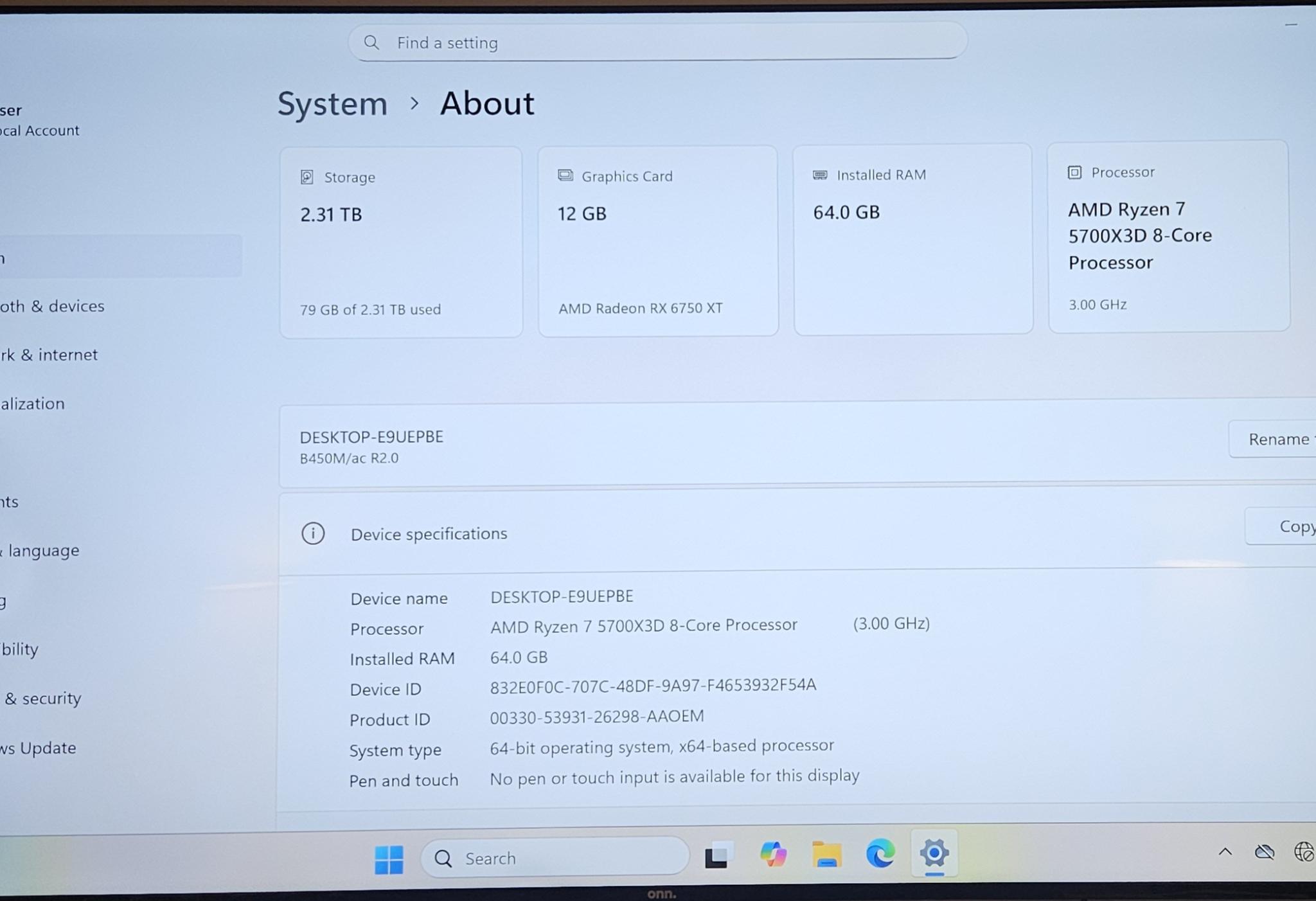AMD Ryzen 7 5700X3D + RX 6750 XT Blackout 1440p Pure Performance Gaming PC