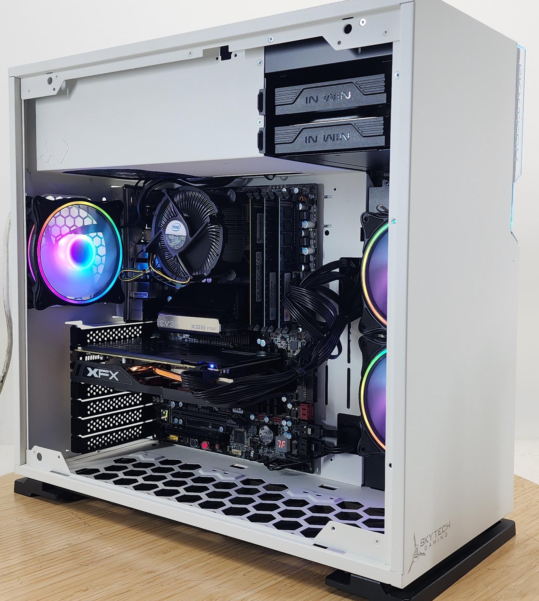 Gaming PC i7-950 16GB RAM 128GB SSD + 500GB HDD RX 570 8GB Windows 11 Computer
