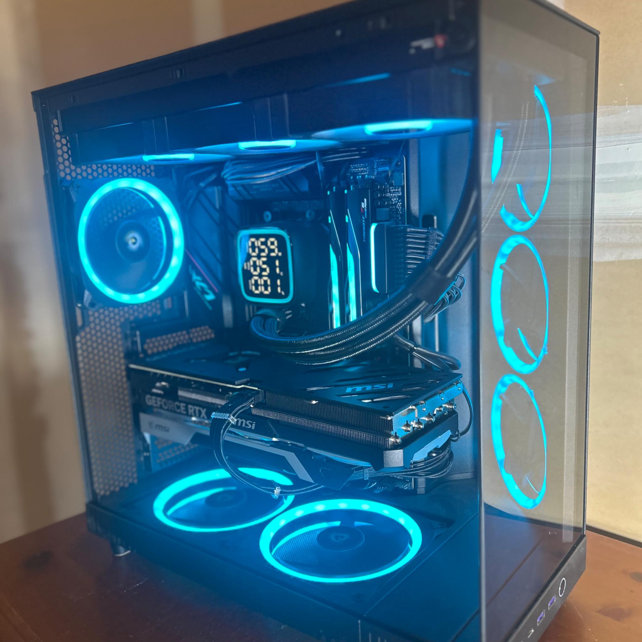 RTX 4070 TI Super 16GB Ryzen 9 7900X 32GB RAM WiFi ultimate gaming PC 1080p-4K