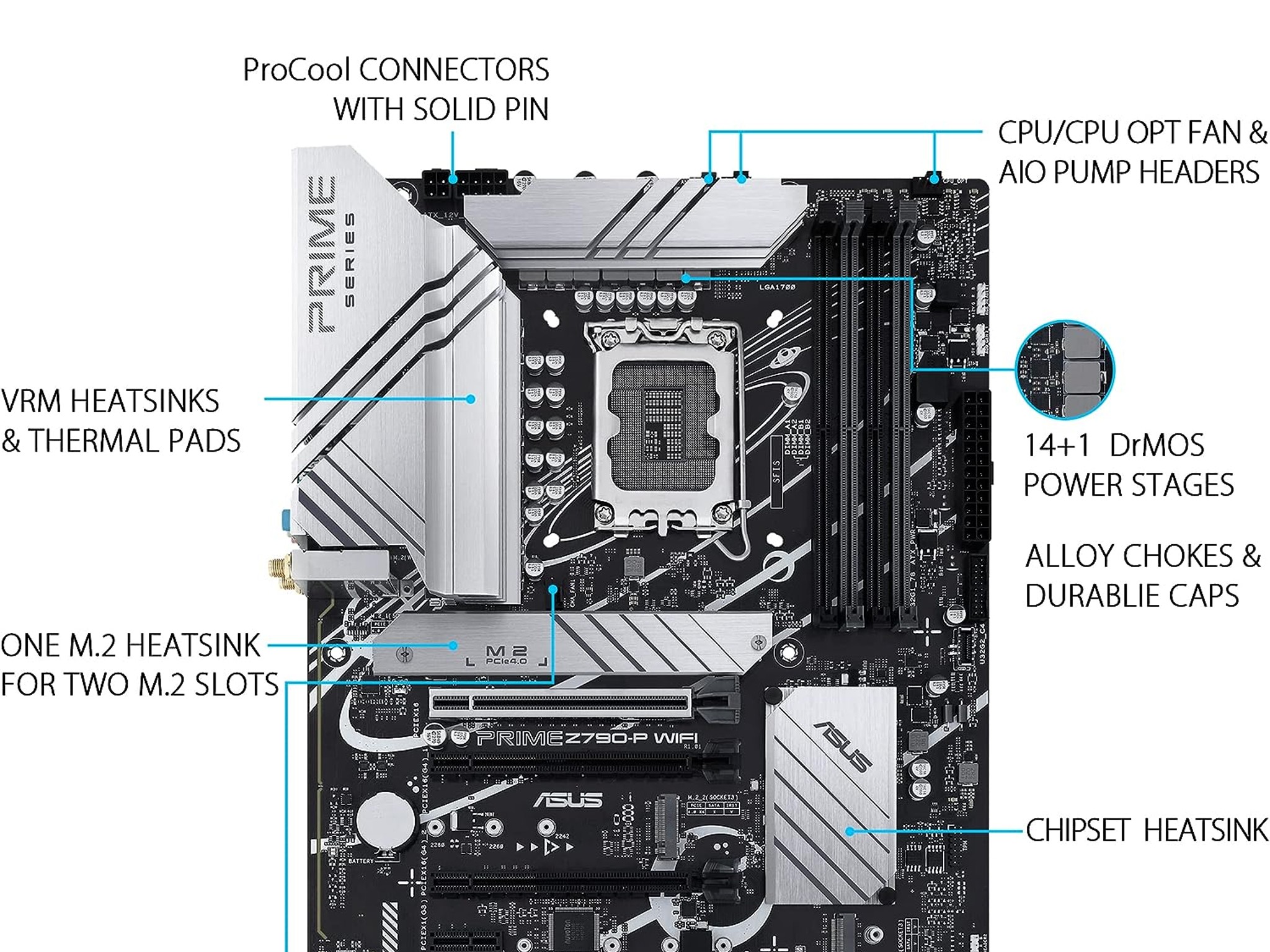 ASUS PRIME Z790-P WIFI Intel LGA 1700 Z790 ATX M.2 Desktop Motherboard A