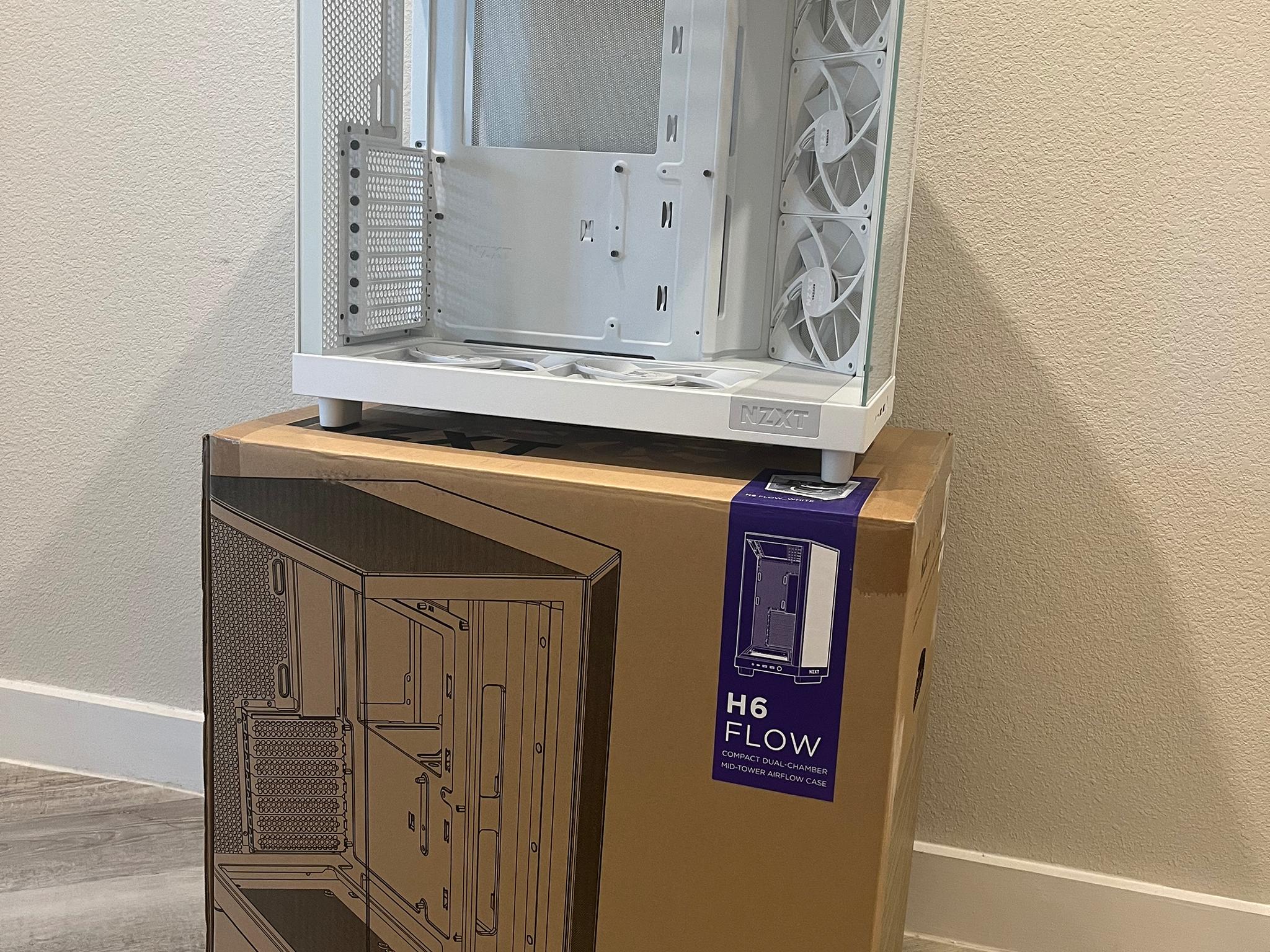 NZXT H6 FLOW MID TOWER AIRFLOW CASE WITH 5 FANS - GREAT CONDITION