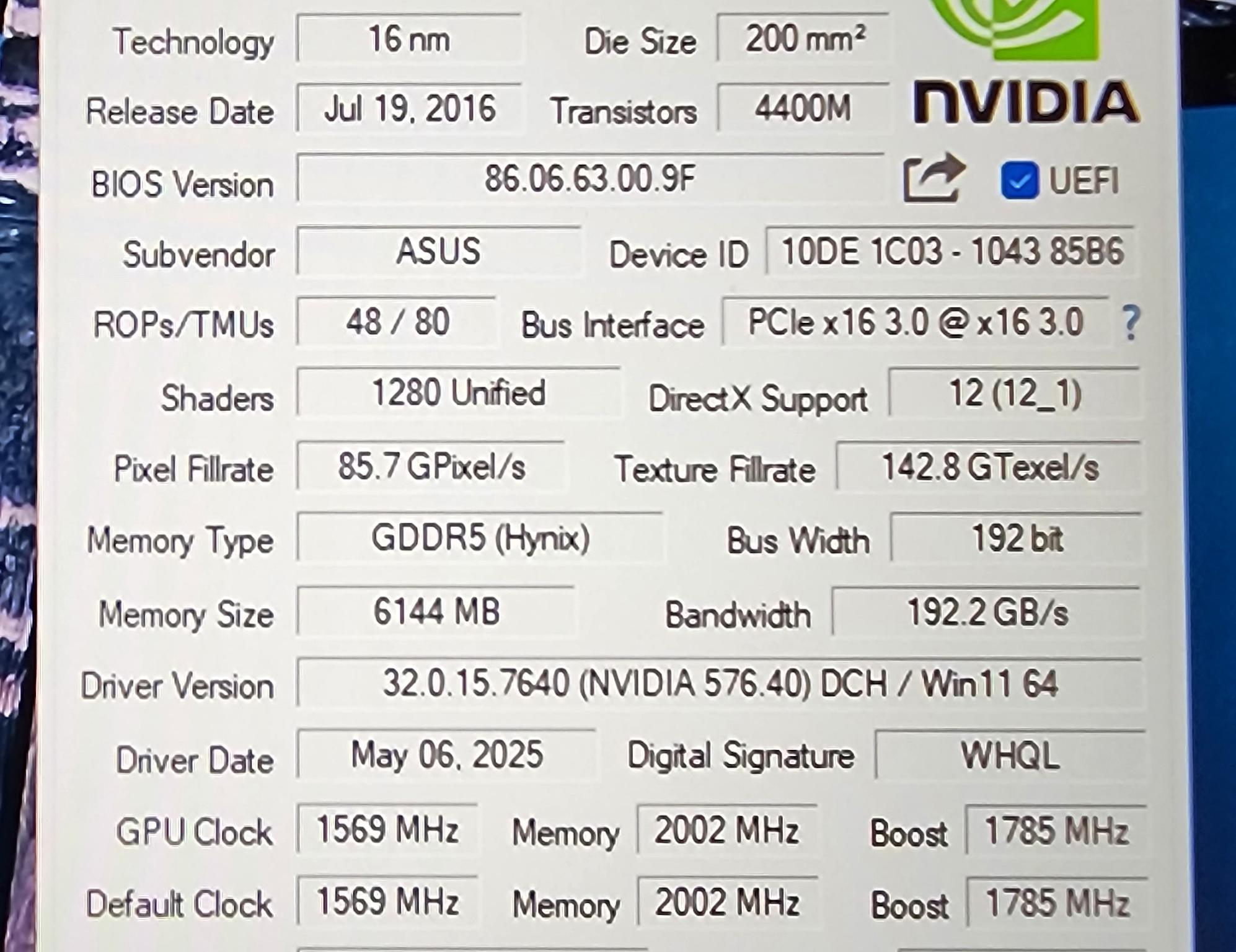ASUS DUAL White GeForce 1060 6GB