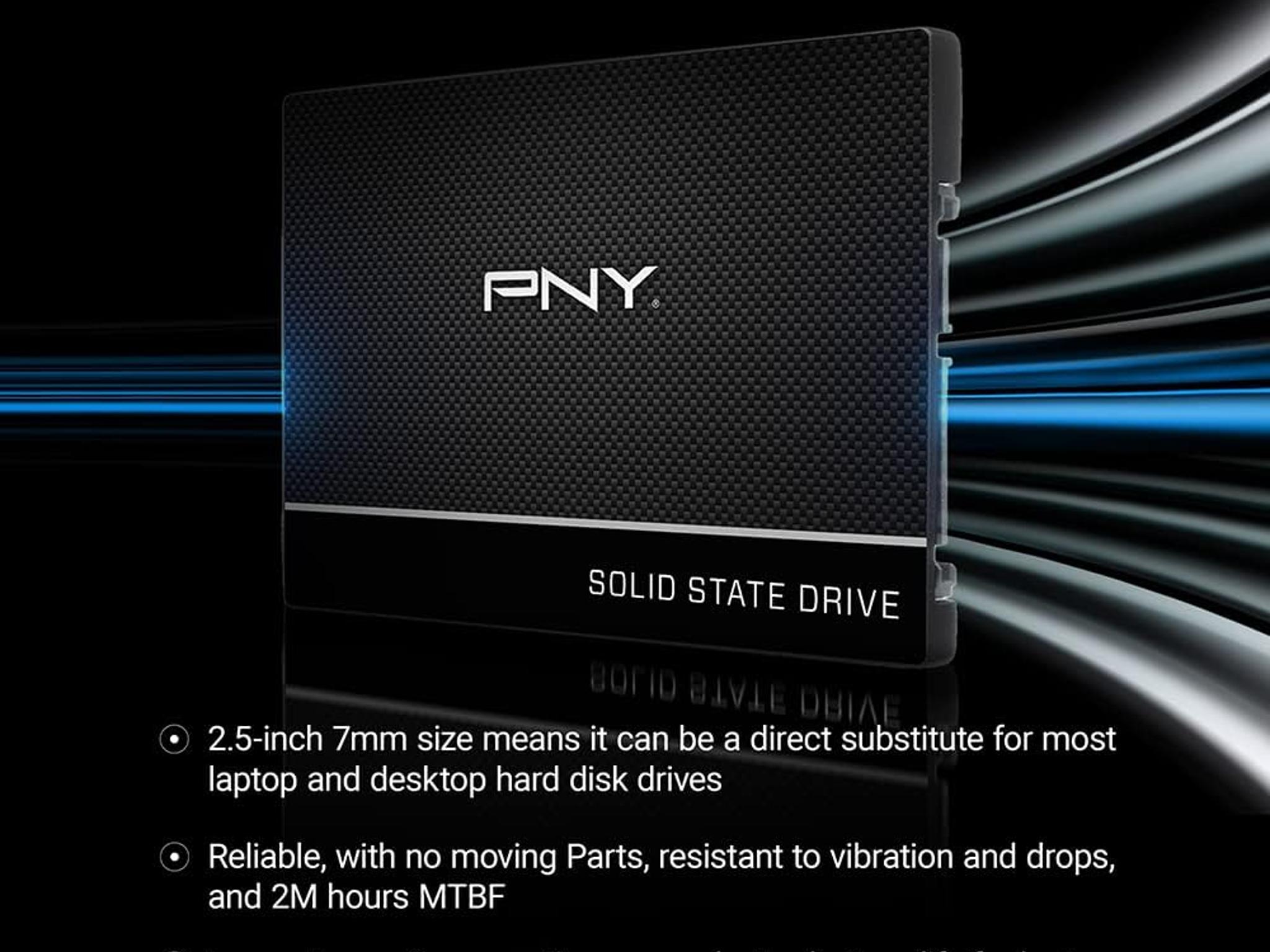 PNY CS900 1TB 3D NAND 2.5" SATA III Internal Solid State Drive (SSD) - (SSD7CS900-1TB-RB)