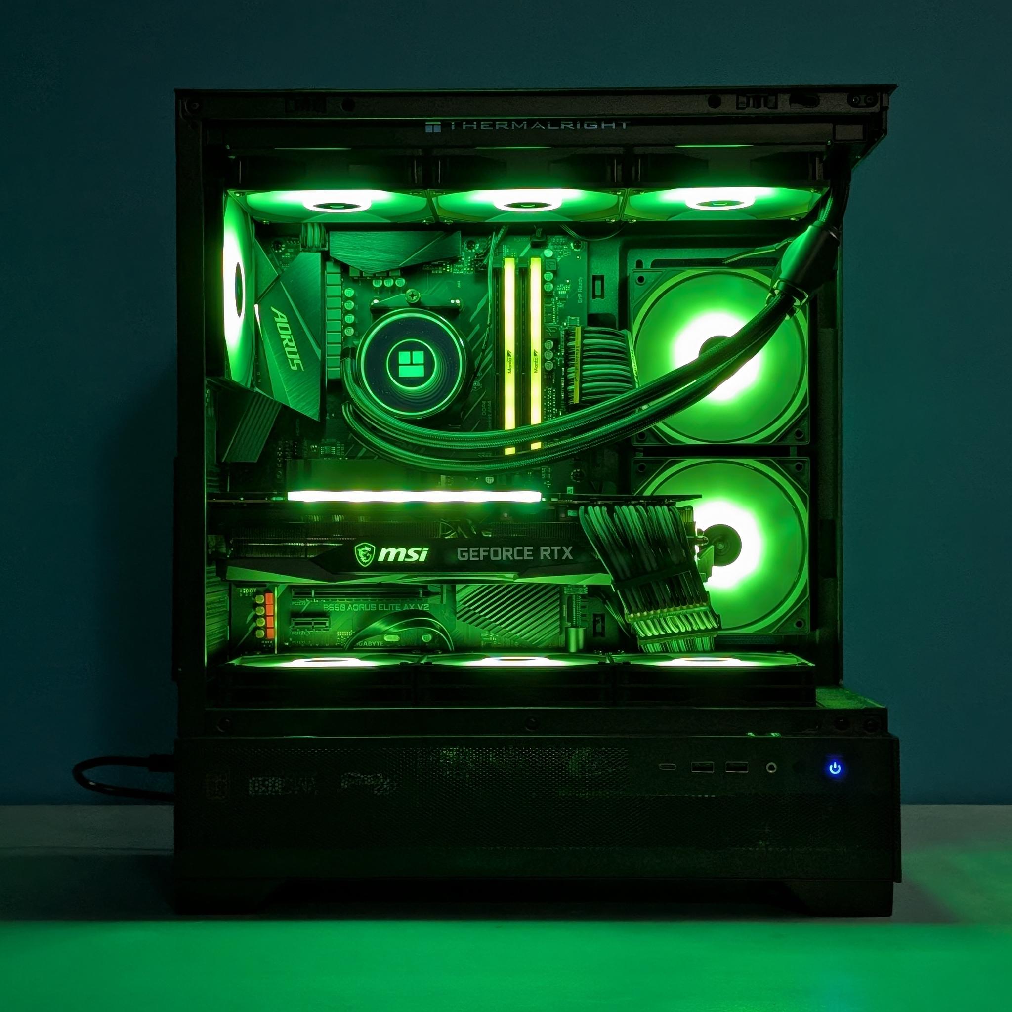 Panoramic RGB Gaming PC | RTX 3080 | Ryzen 7 5800XT | 32GB RAM | AIO Liquid Cooled