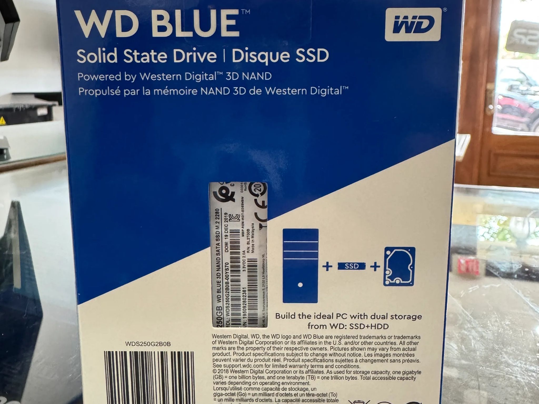 Western Digital WD Blue 250GB M.2 2280 SATA SSD (WDS250G2B0B) – Brand New