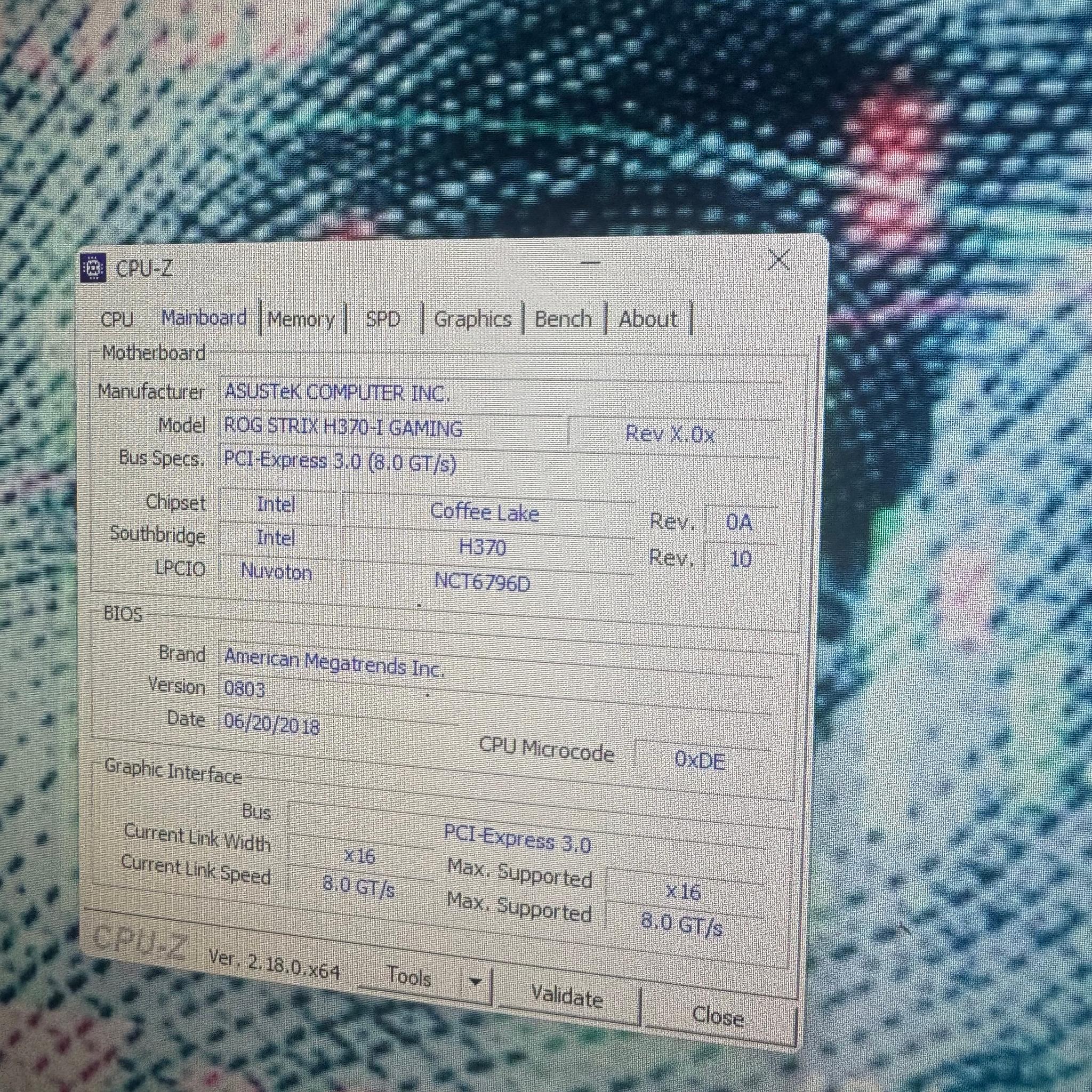 Intel i5 9600k + H370-I Asus rog strix + notua cooler