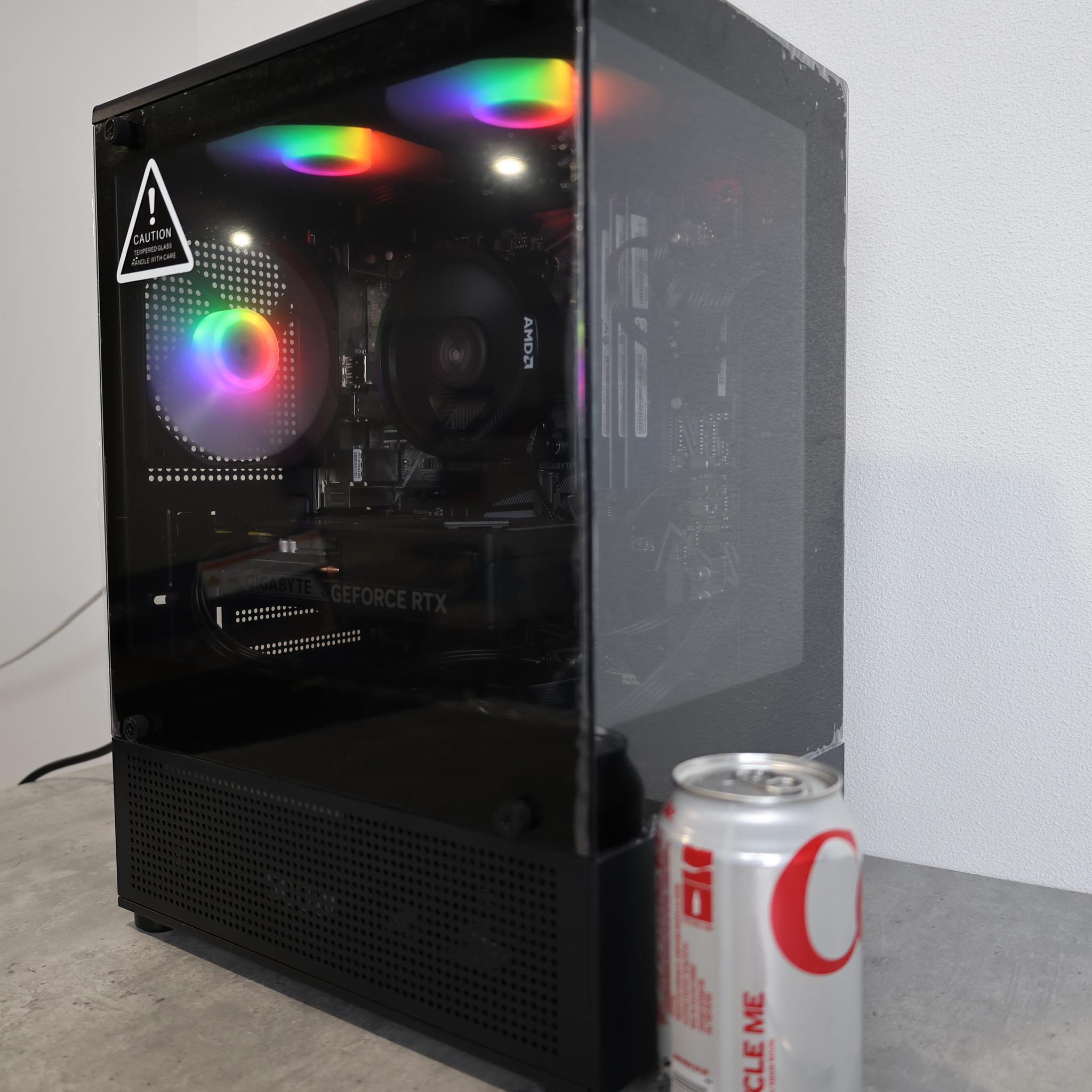 1080p / 1440p Gaming PC – Compact Black Build, Solid Performance