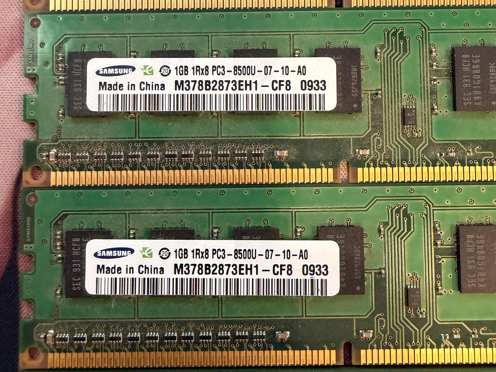 Samsung 4GB Kit (4x1GB) DDR3 Desktop RAM PC3 DIMM Memory