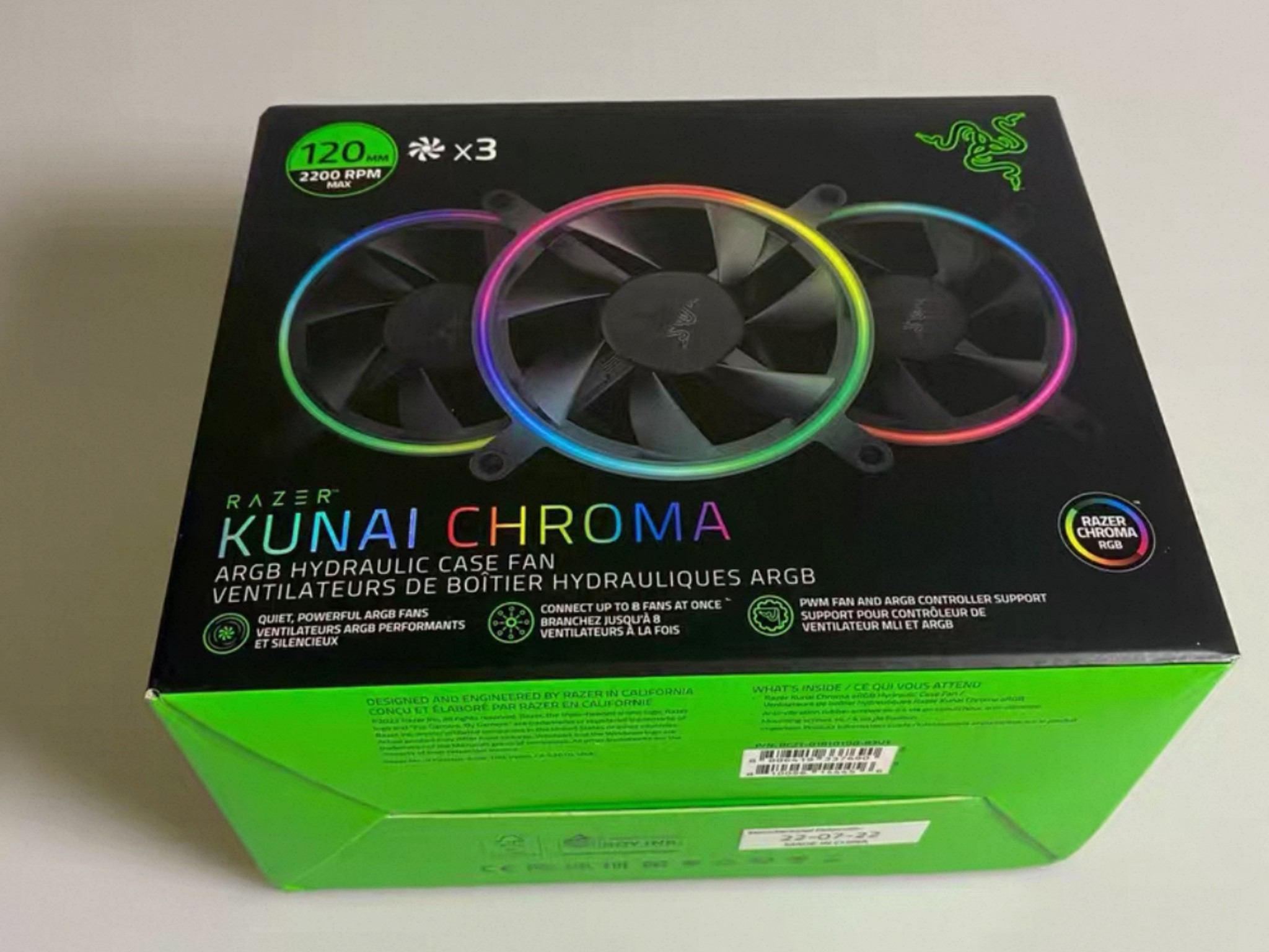 Razer Kunai Chroma 120mmx3 ARGB Case Fan