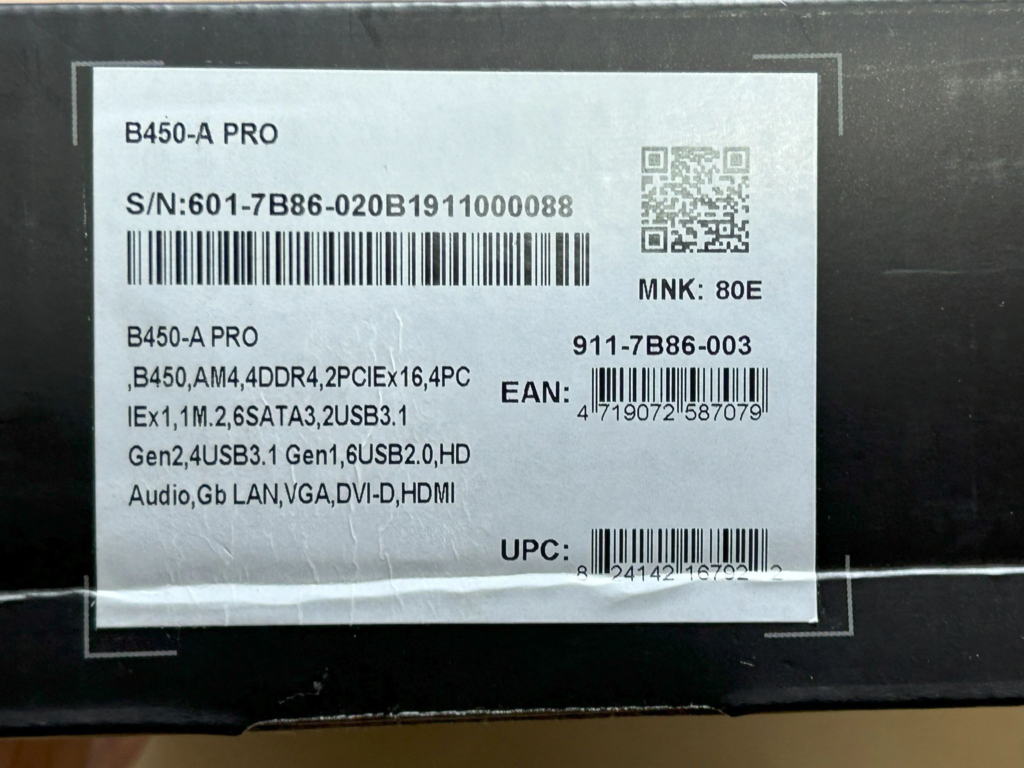 MSI B450-A PRO ATX AM4 Motherboard
