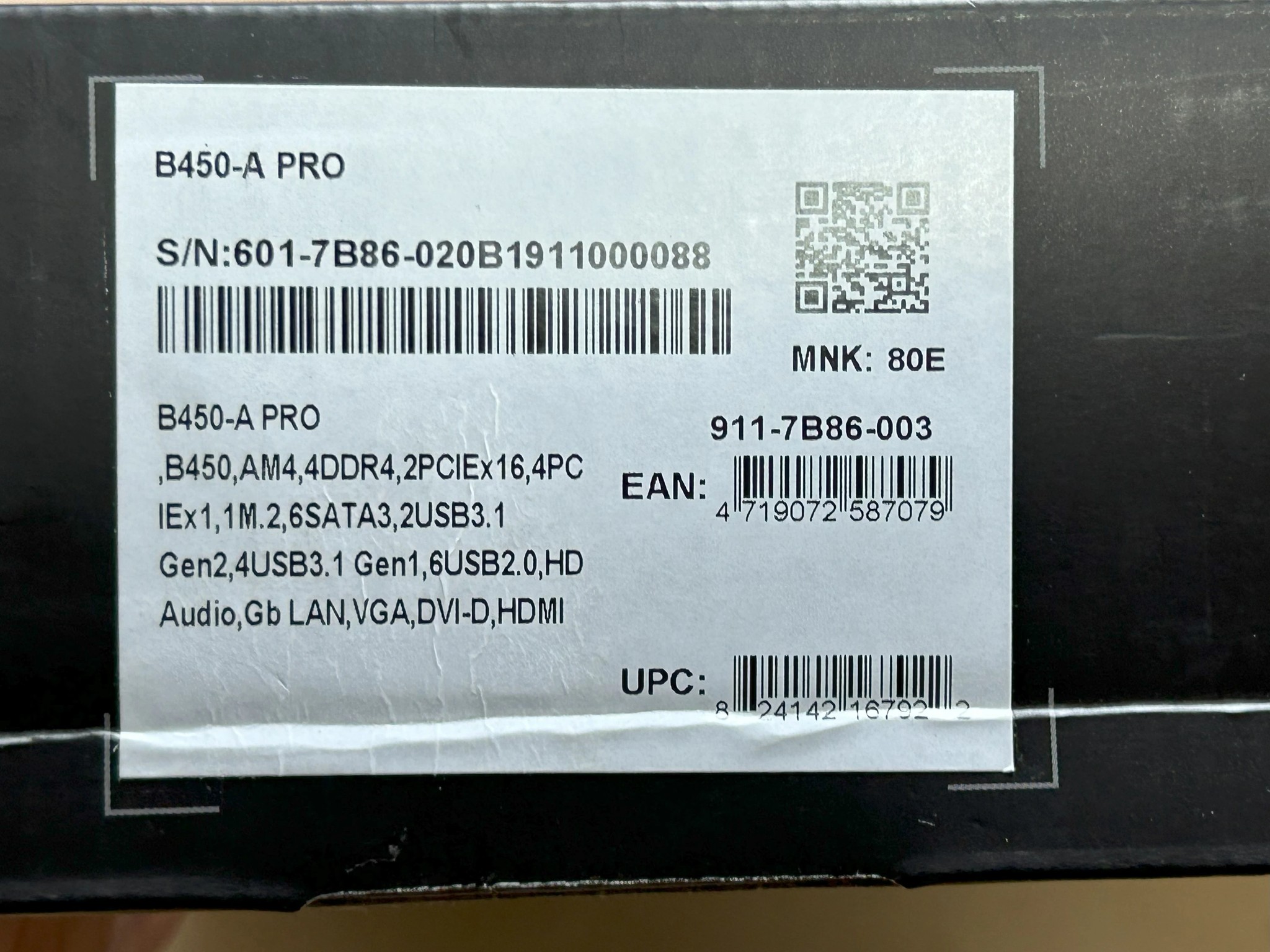 MSI B450-A PRO ATX AM4 Motherboard