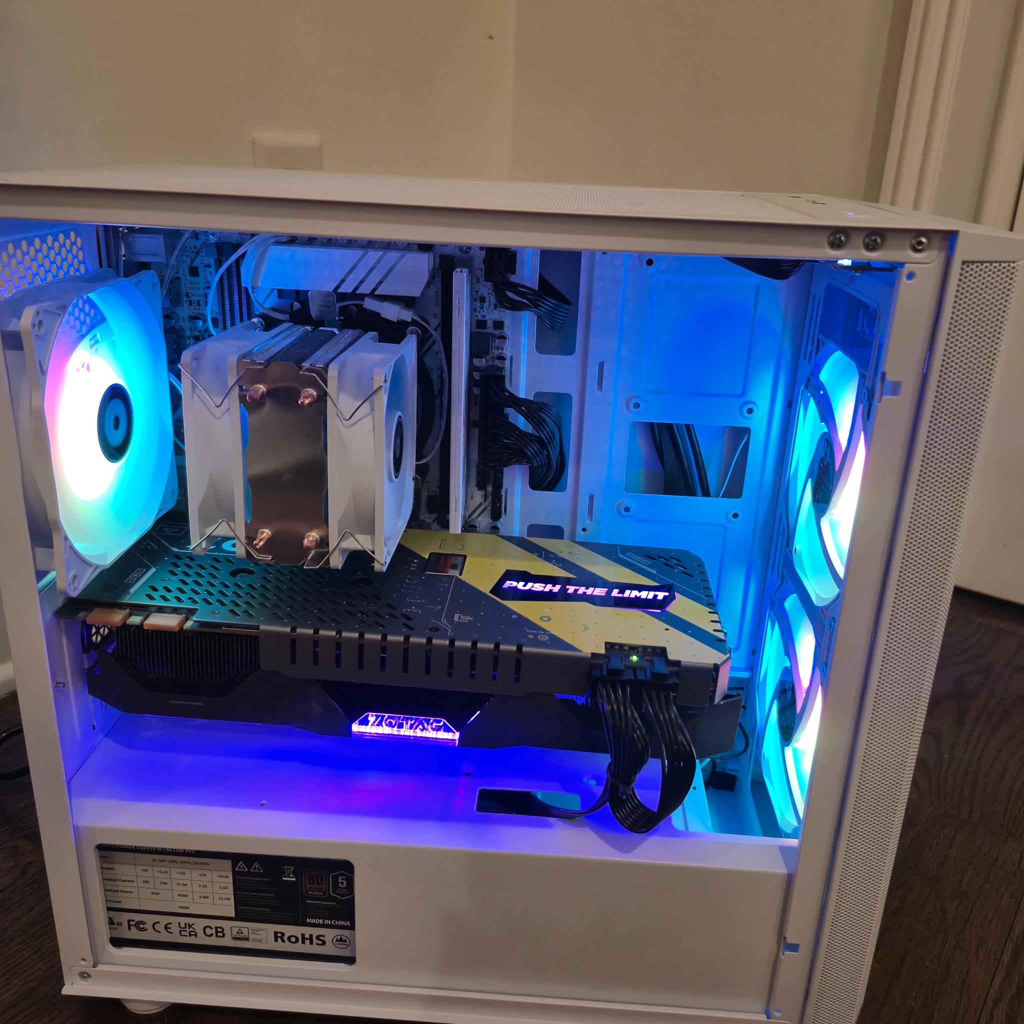 ❄️❄️WHITEOUT CUSTOM 1080/1440P GAMING PC/ GTX 1080 Extreme, 12 Core 3.3ghz Intel, 16GB DDR4, 500GB❄️