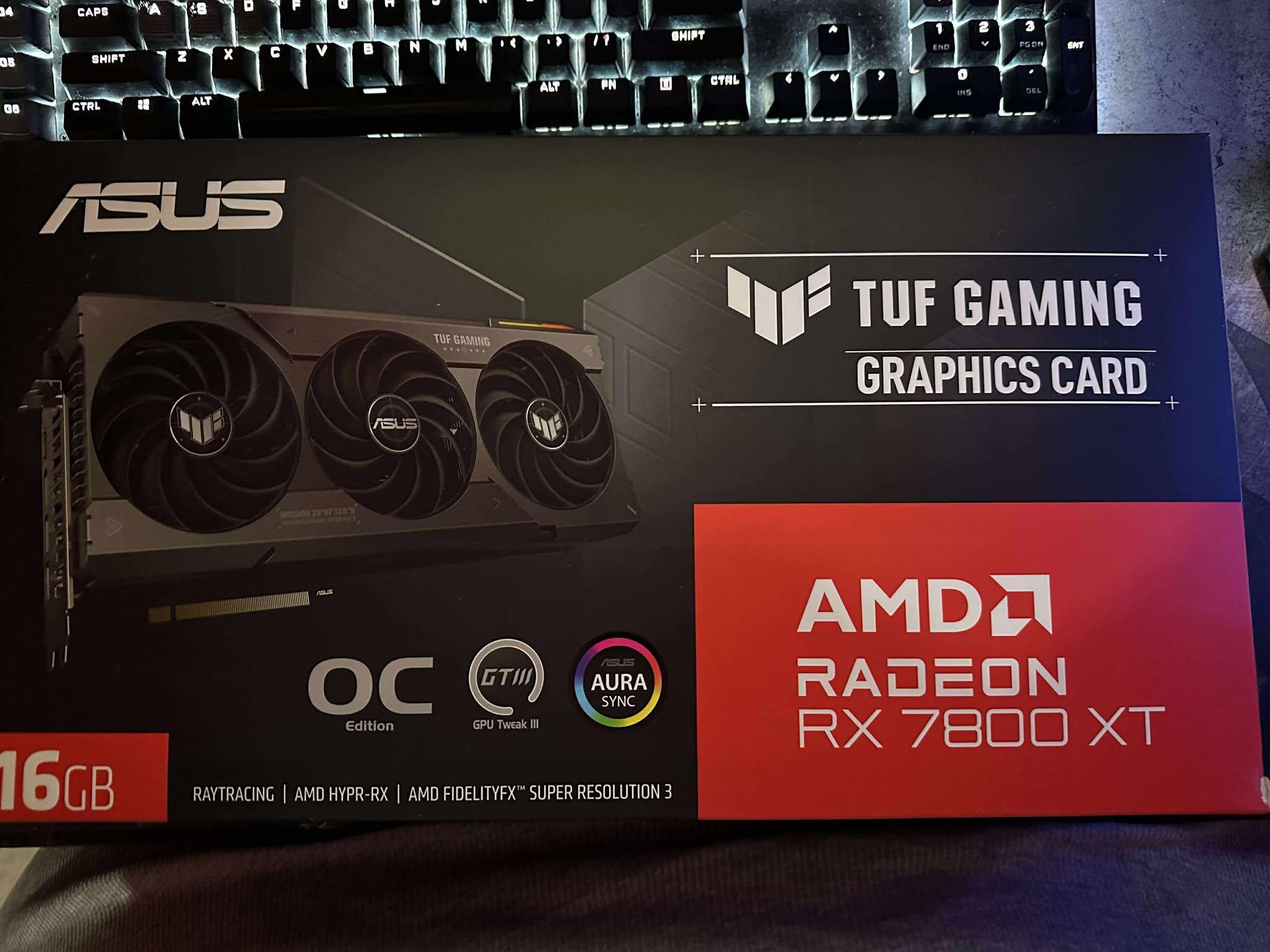Asus TUF Gaming Radeon RX 7800 XT OC Edition 16GB GDDR6 video card PCIe 4.0 x16