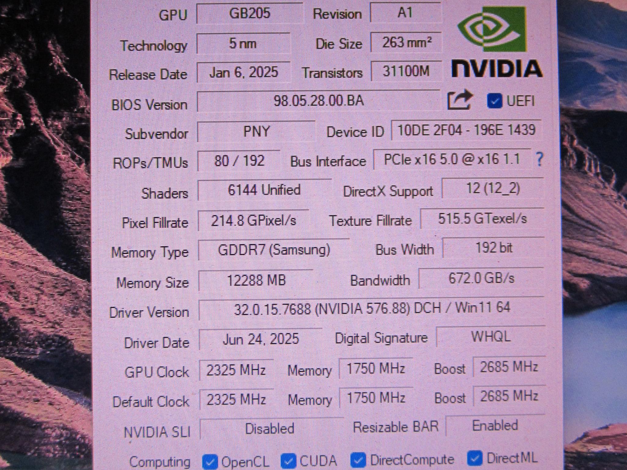 New Open Box! PNY RTX 5070 12Gb ARGB EPIC-X Overclocked