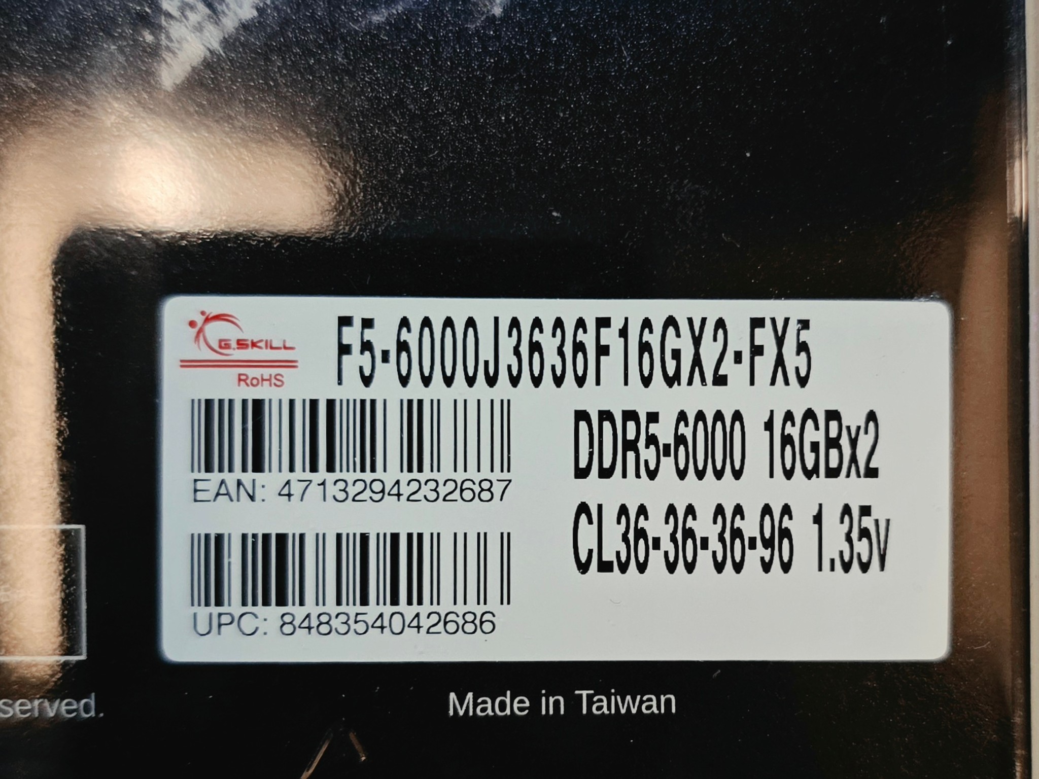 G.Skill Flare X5 Series AMD EXPO DDR5 RAM 32GB (2 x 16GB) 6000MT/s CL36-36-36-96 Low Profile