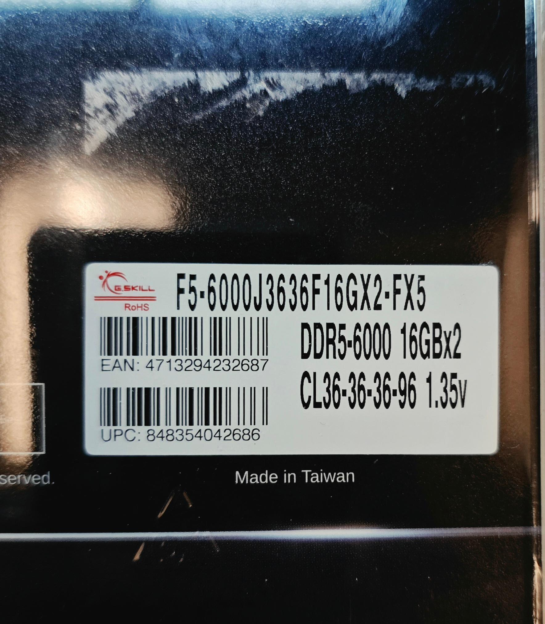 G.Skill Flare X5 Series AMD EXPO DDR5 RAM 32GB (2 x 16GB) 6000MT/s CL36-36-36-96 Low Profile