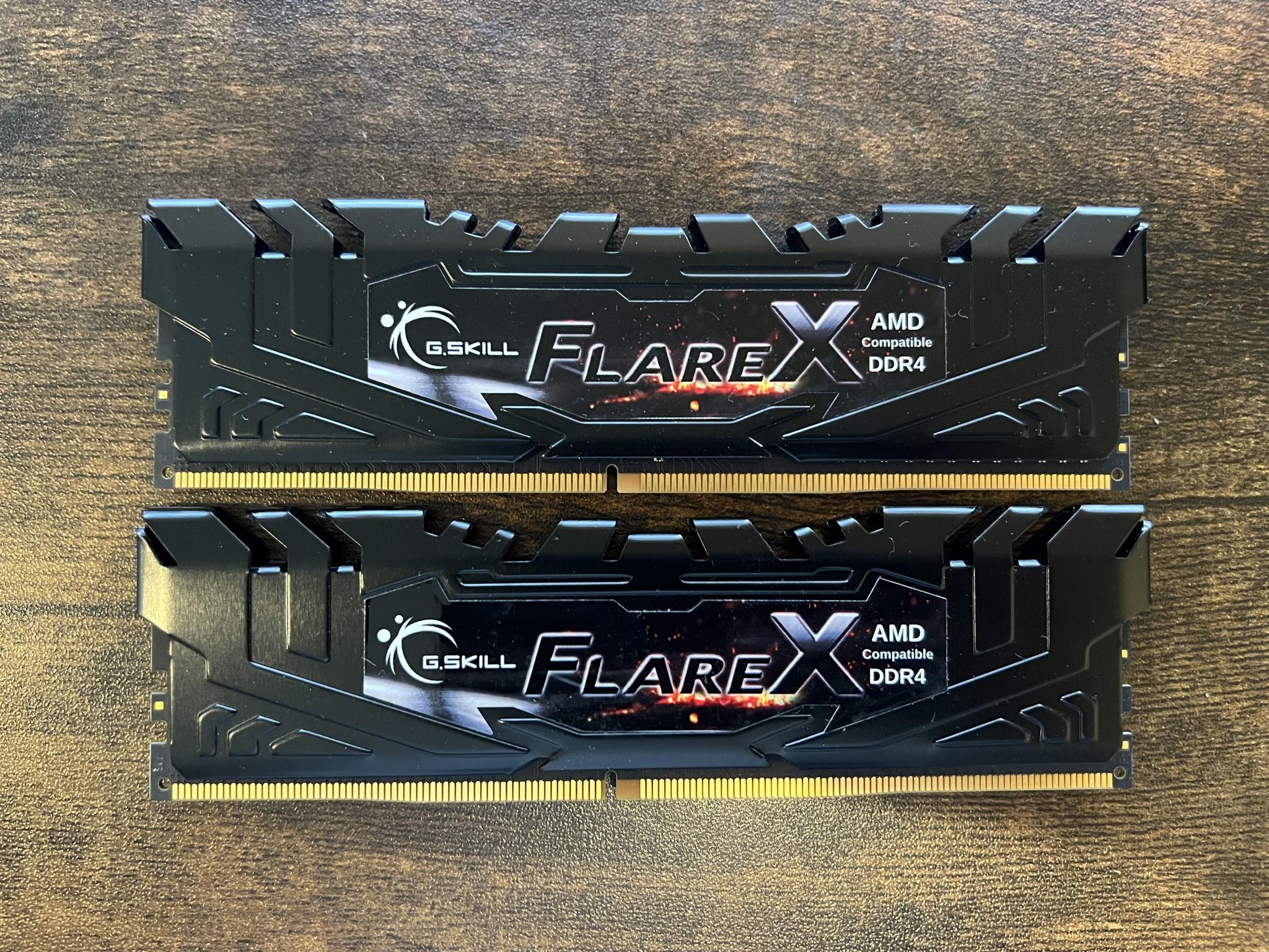 16GB (2x8GB) DDR4-3200MT/s CL14 G.SKILL Flare X RAM Memory - Black